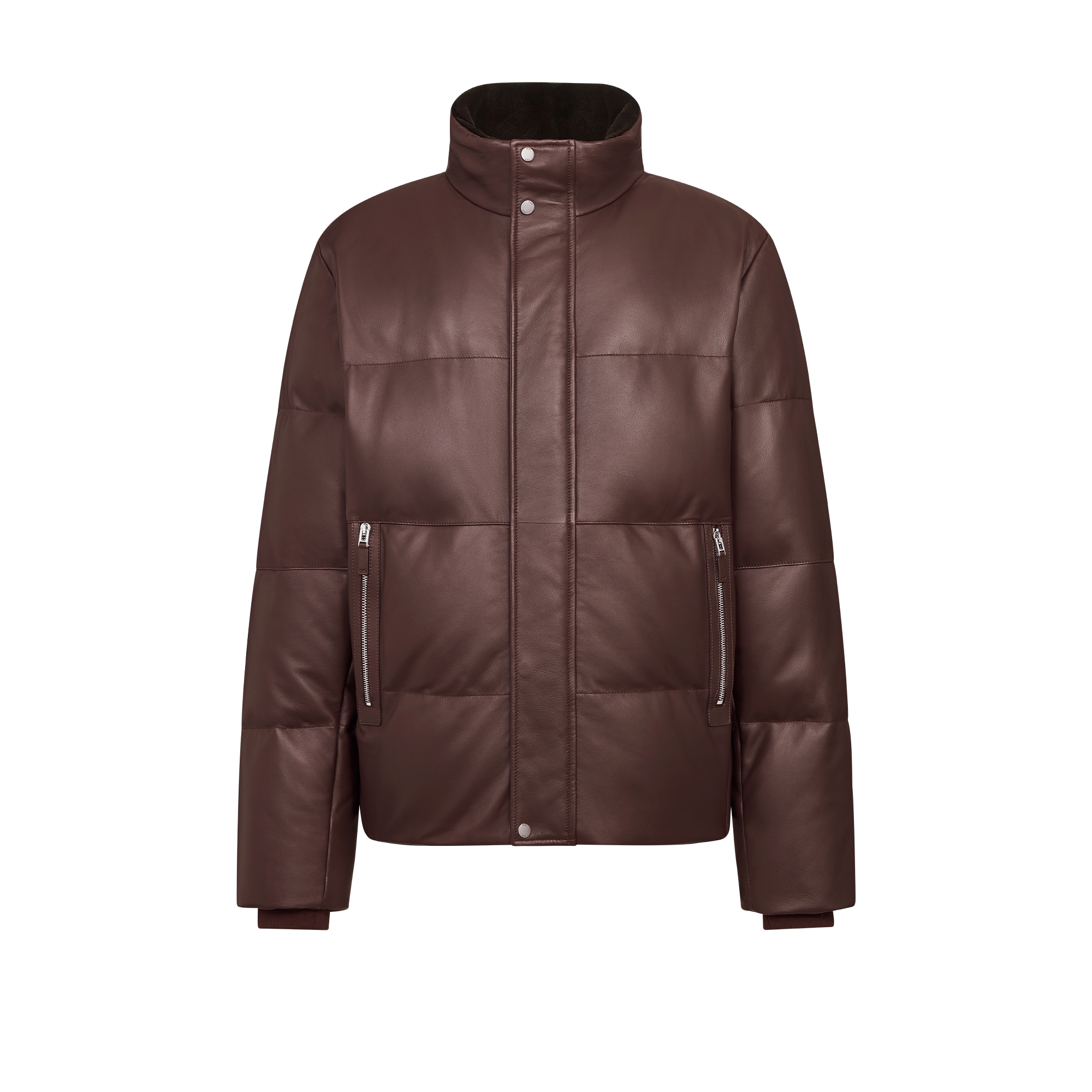 Doudoune Dior Icons Cuir d'agneau marron E01