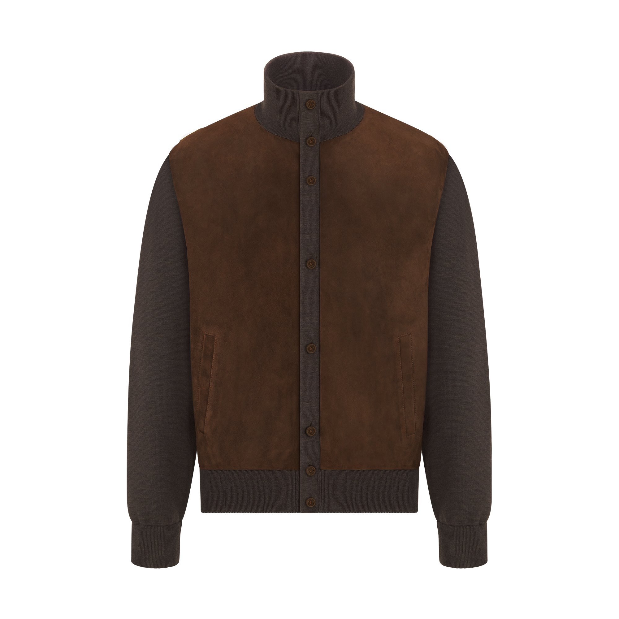 Dior Icons Cardigan Brown Virgin Wool Punto Milano Knit and
