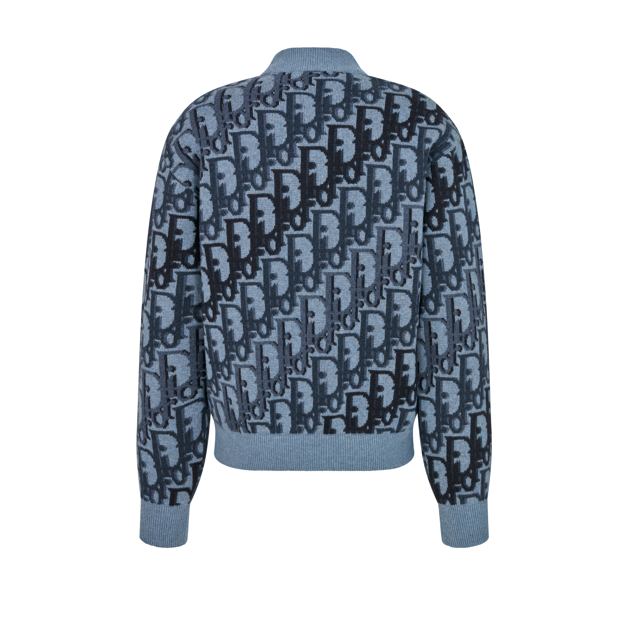 Jaqueta Dior Oblique Malha de lã azul E08