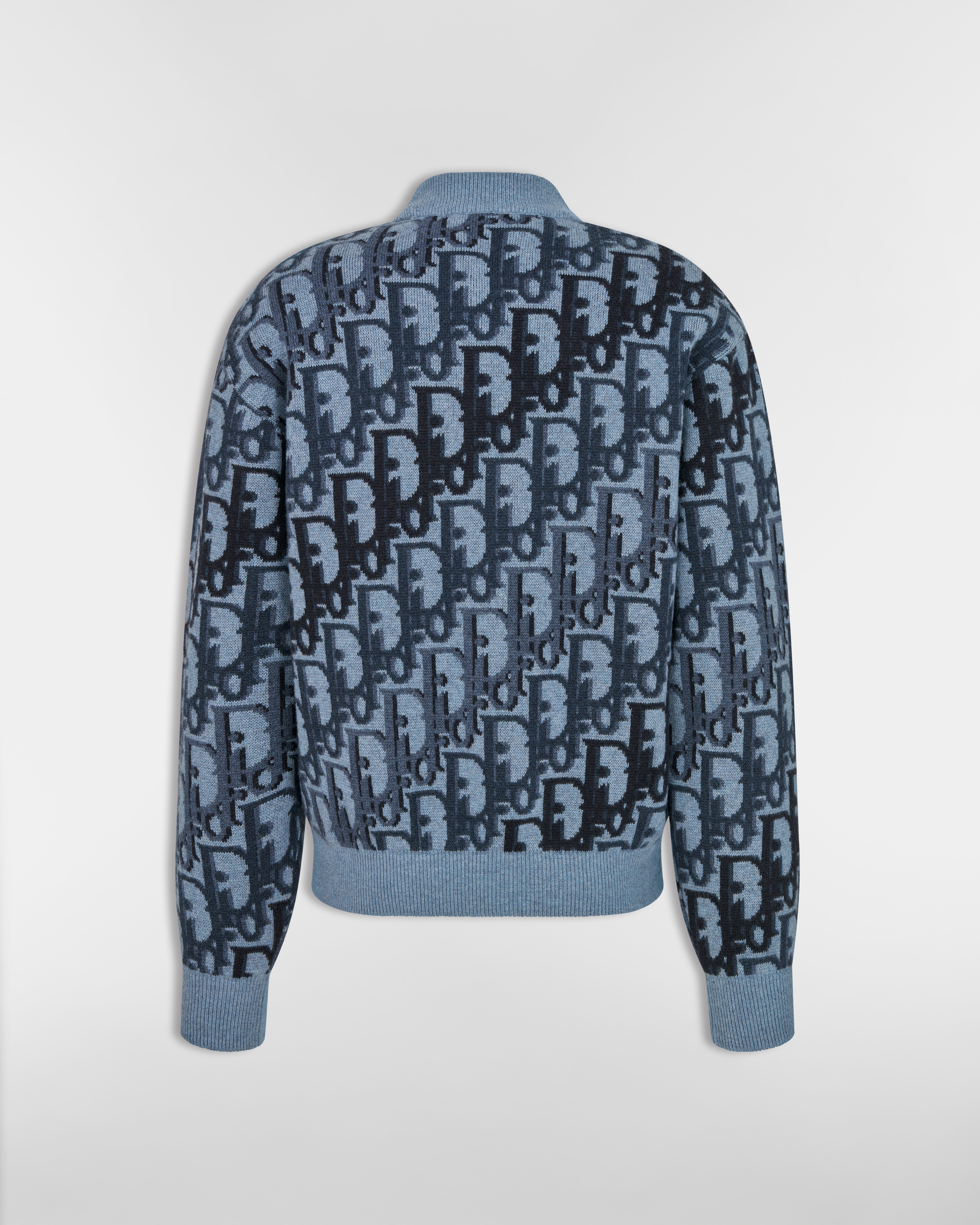 Jaqueta Dior Oblique Malha de lã azul E08