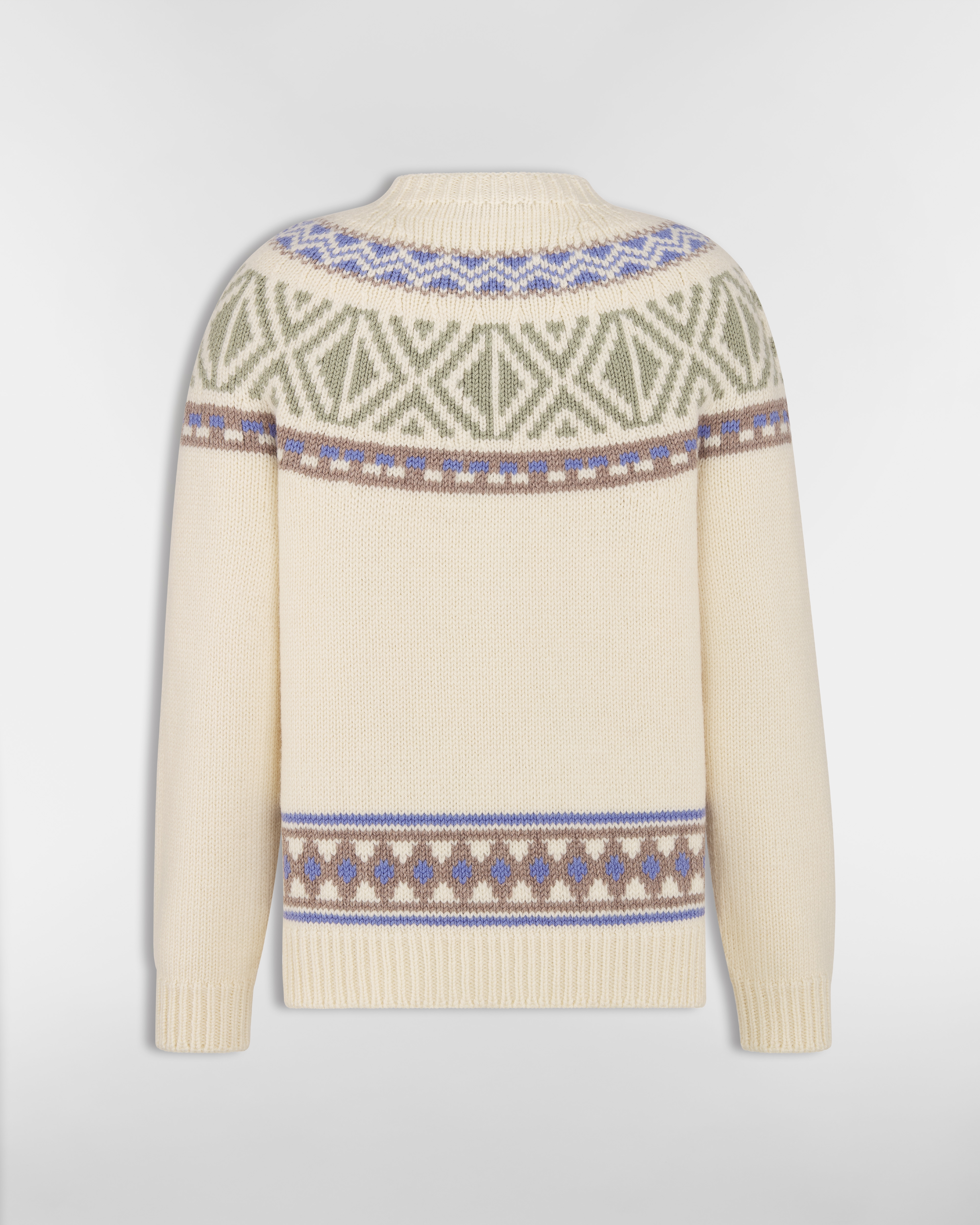 Dior Mountain Pullover Wolljacquard in Weiß E08