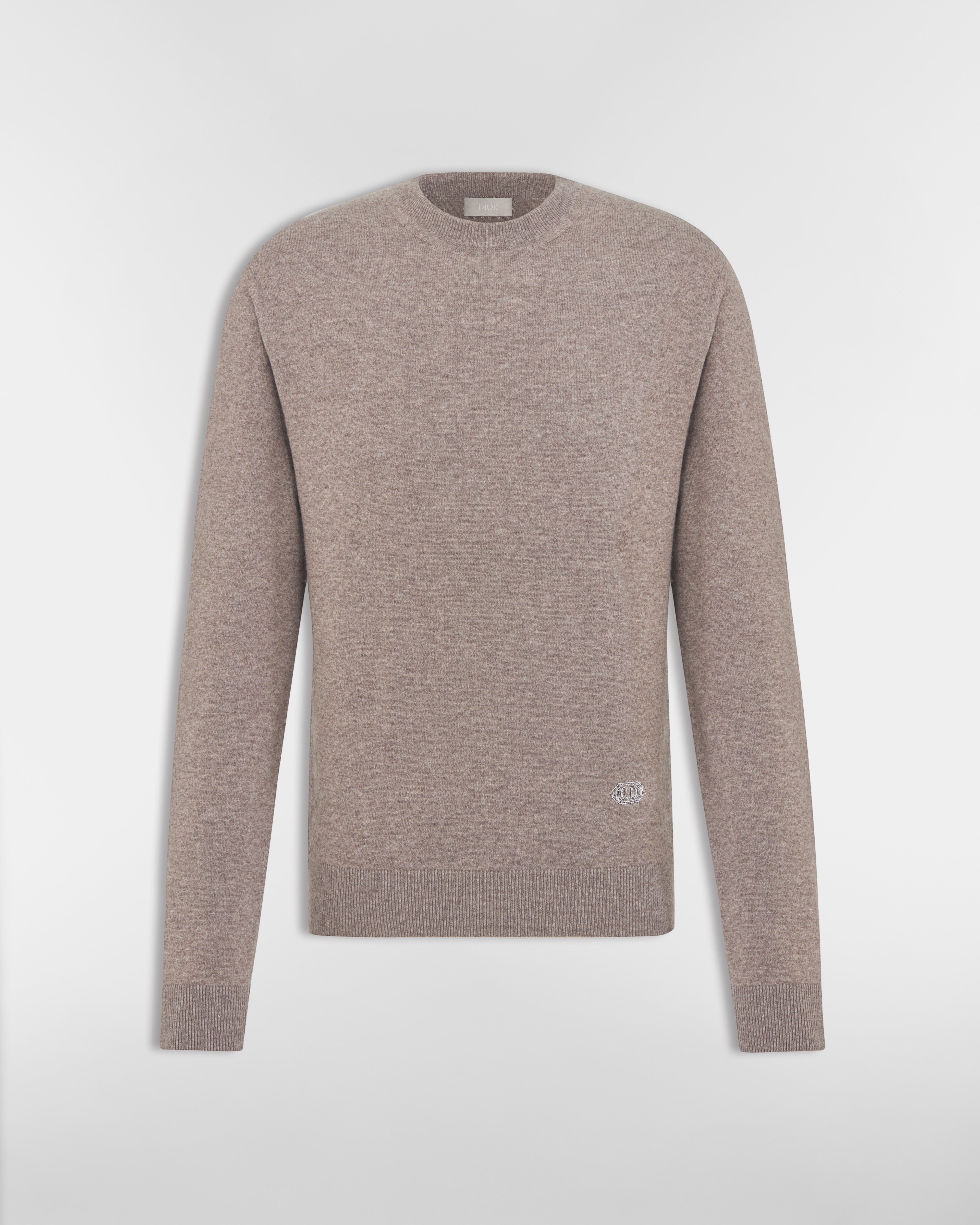 Pull CD Box Jersey de laine et cachemire marron E01