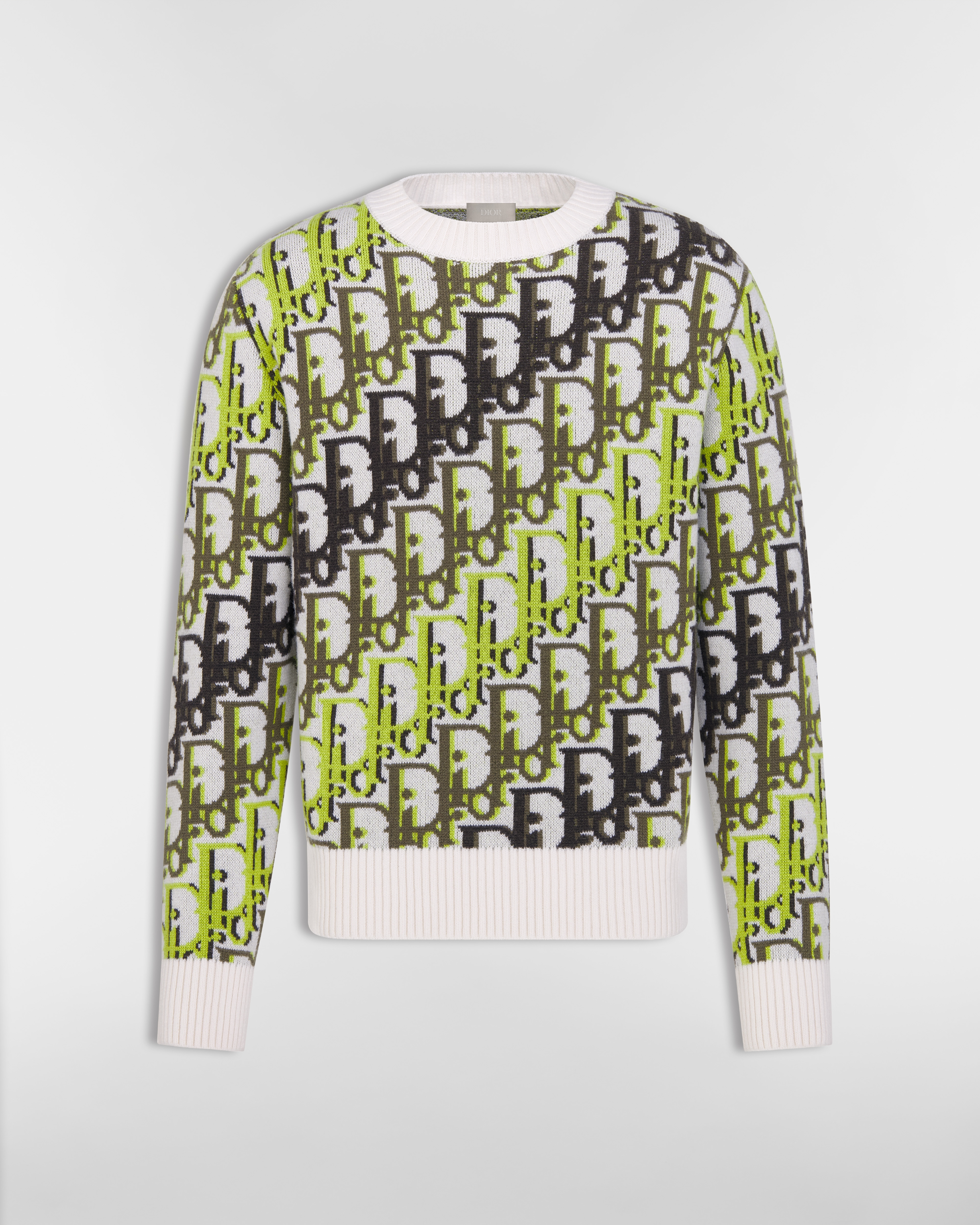 Suéter Dior Oblique Jacquard de lana blanco E01