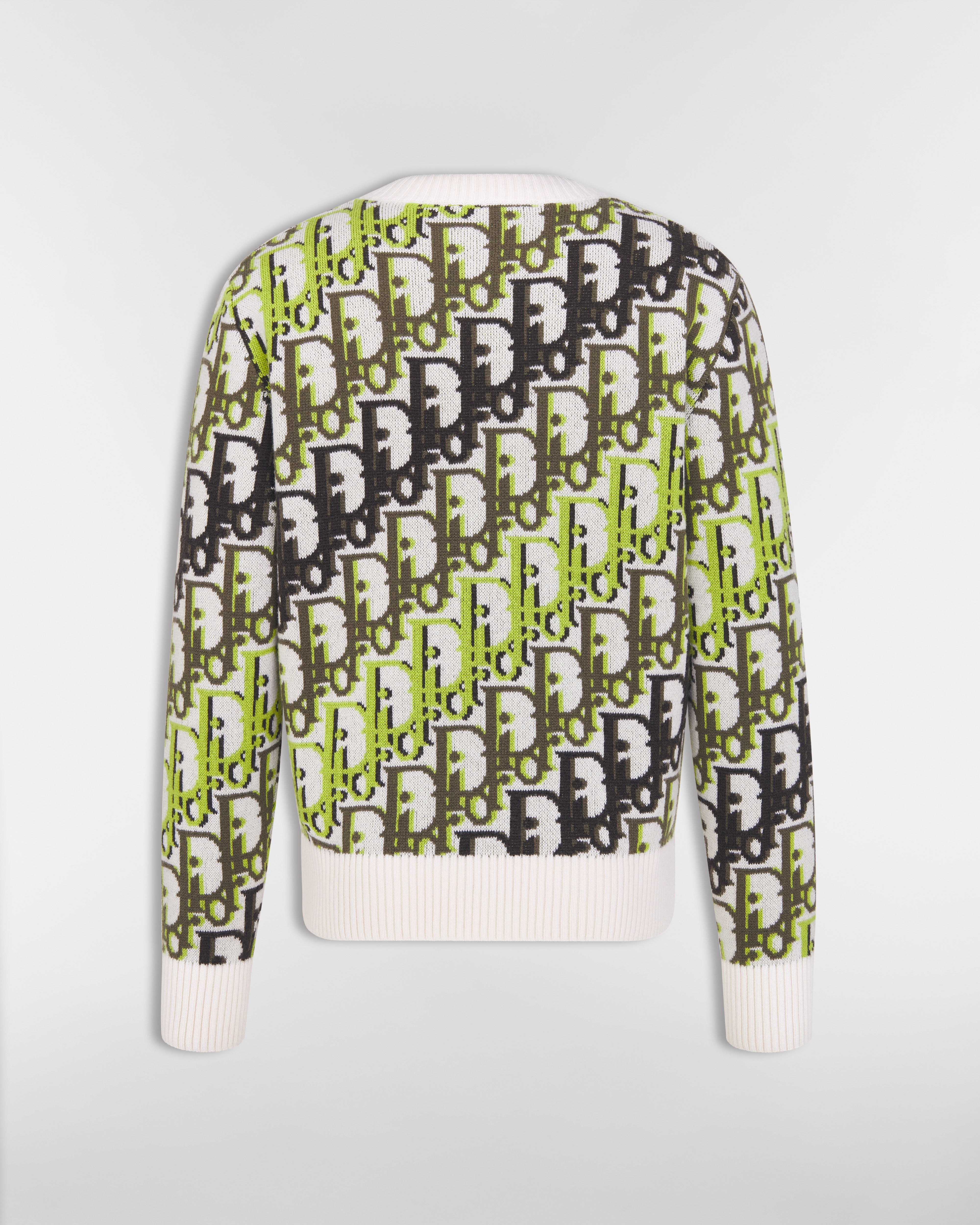 Dior Oblique Sweater White Wool Jacquard E08