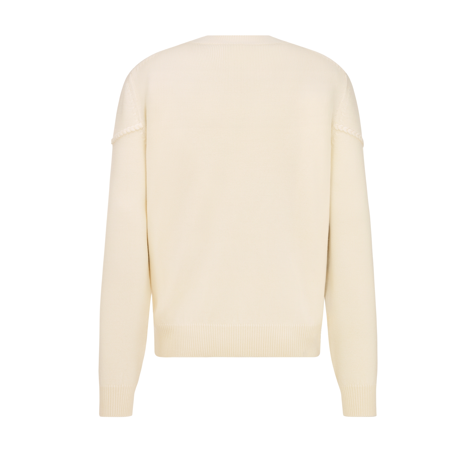 Pull Dior Ribbon Jersey de laine blanche E08