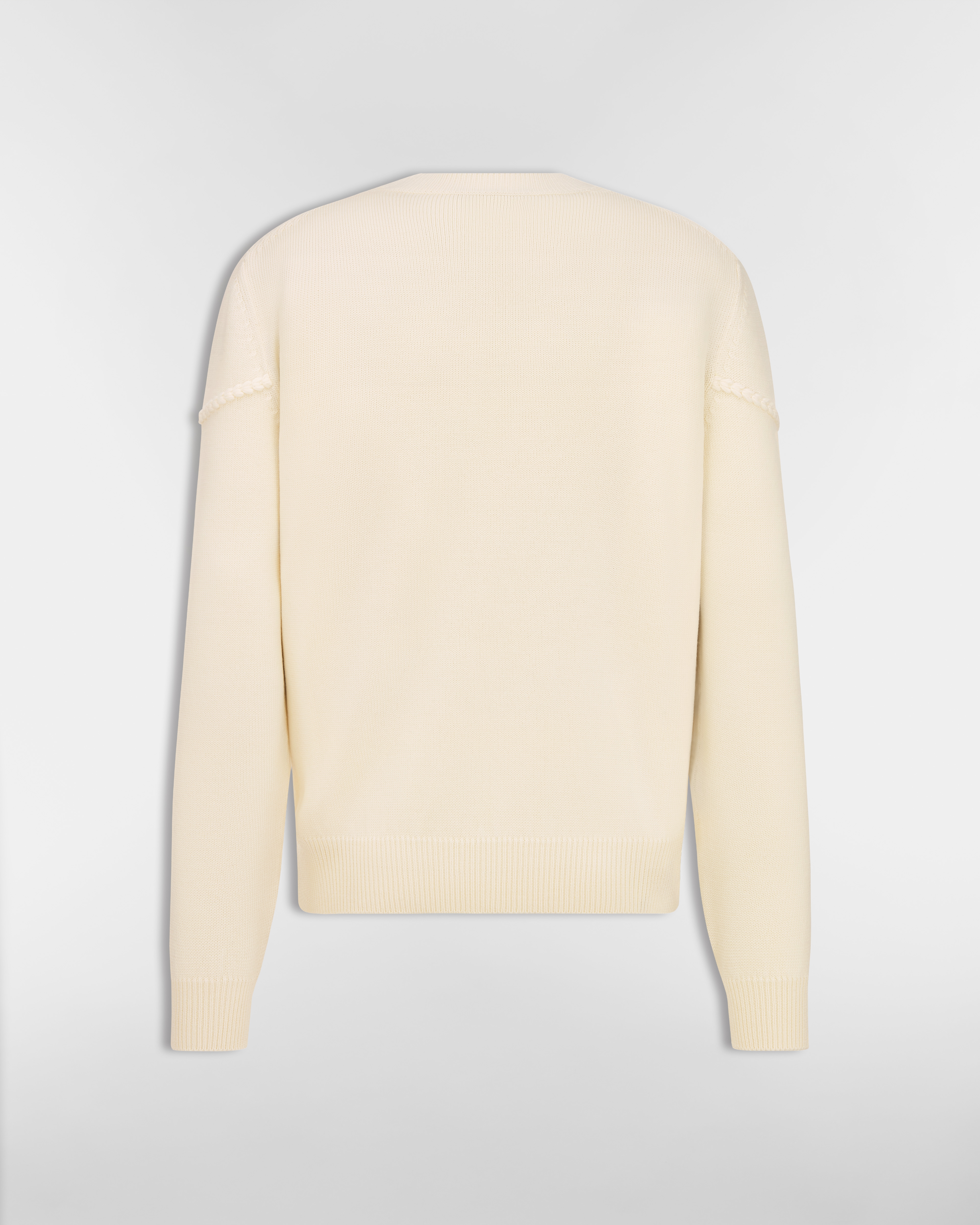Dior Ribbon Sweater White Wool Jersey E08