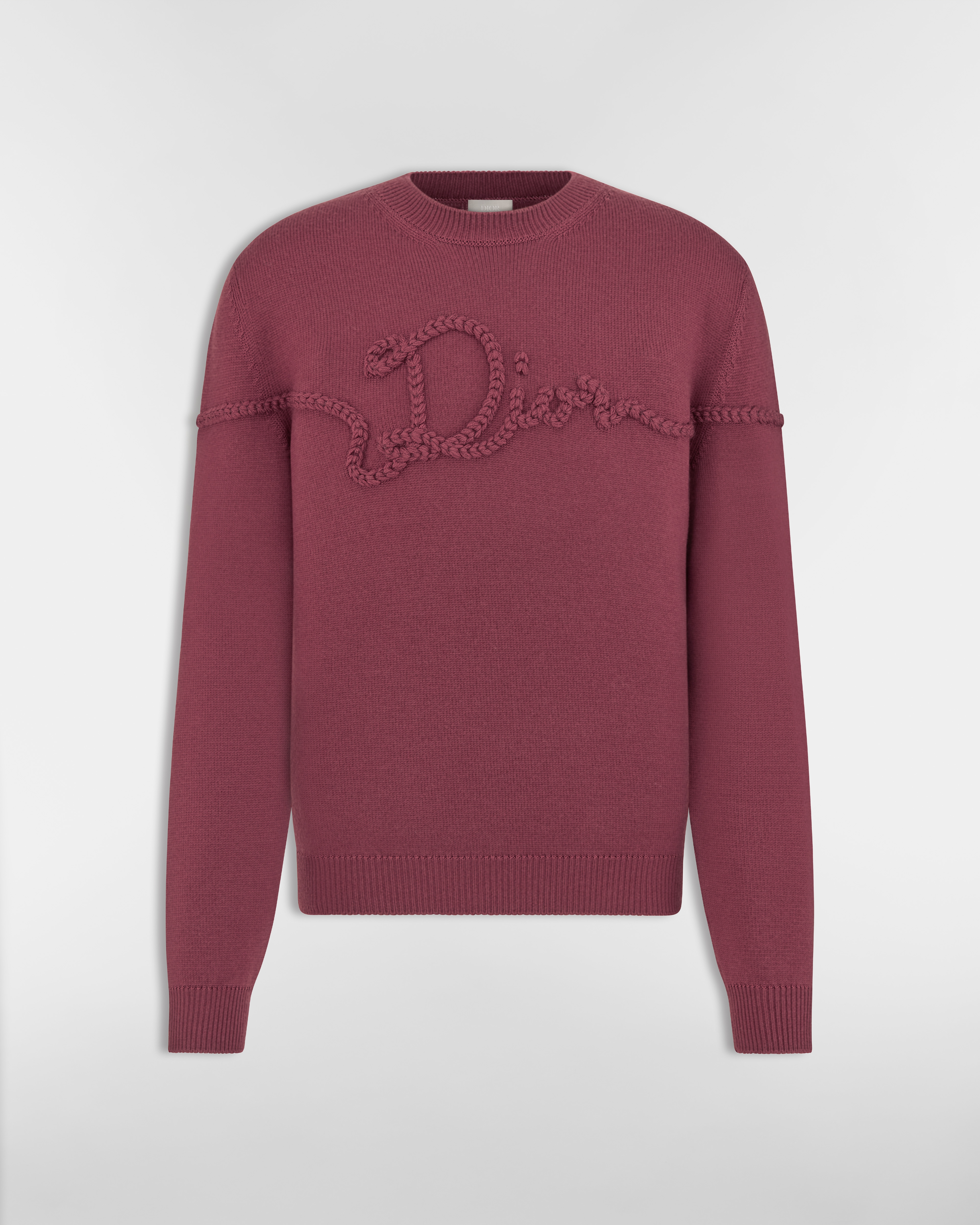 Suéter Dior Ribbon Jérsei de lã bordô E01
