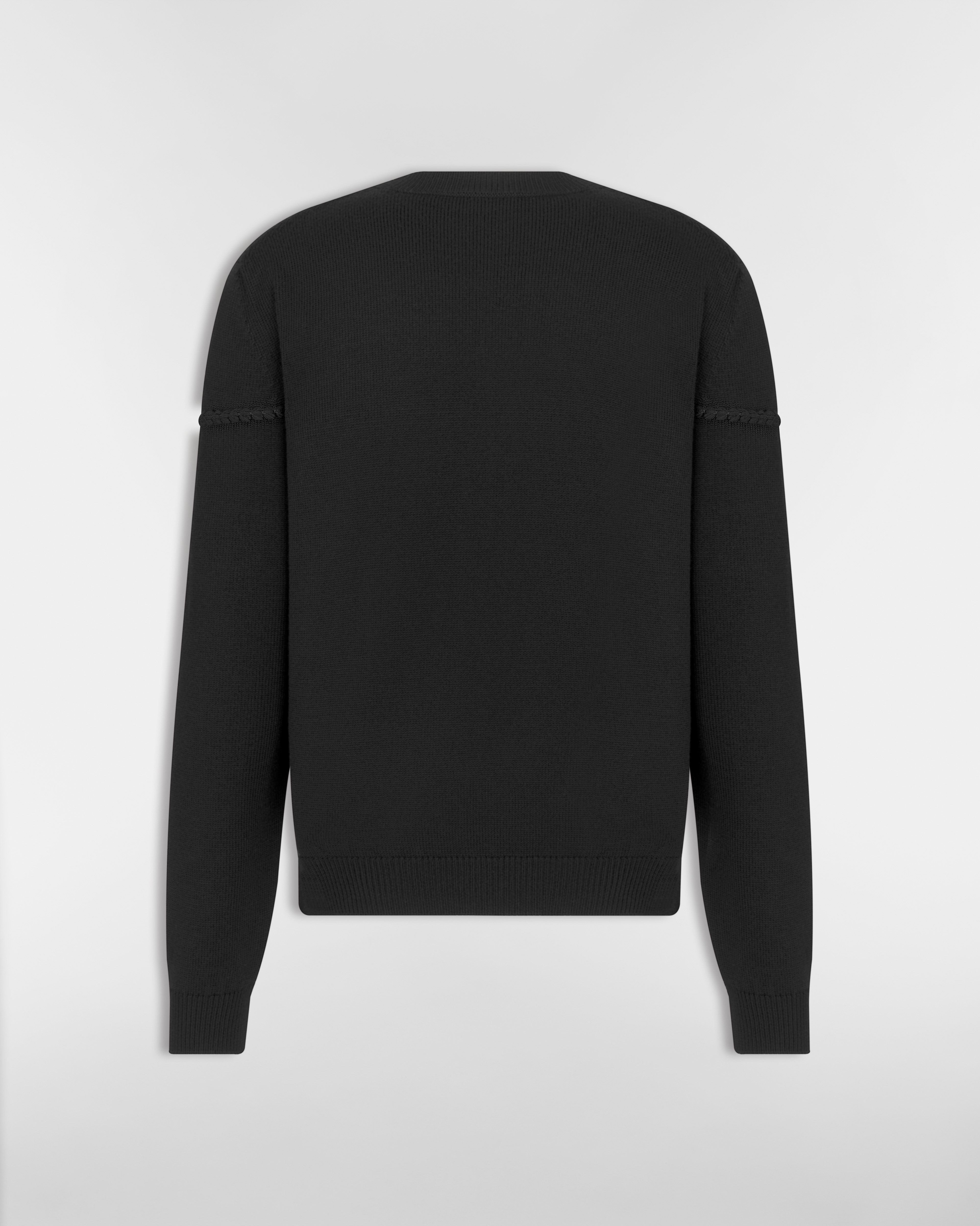 Dior Ribbon Sweater Black Wool Jersey E08