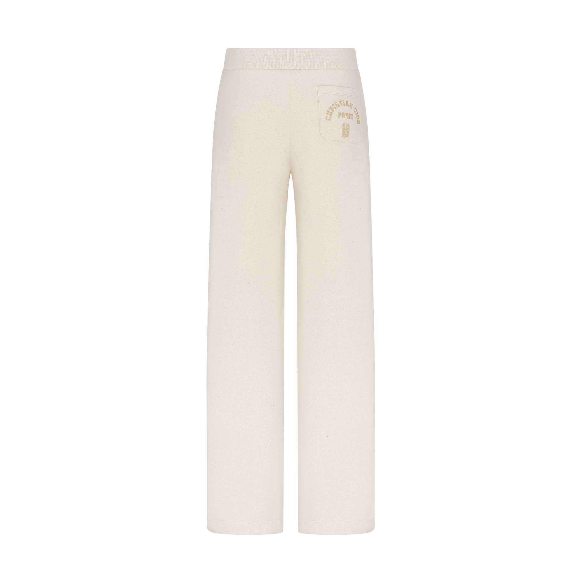 Flared Pants Beige Cotton Jersey E08