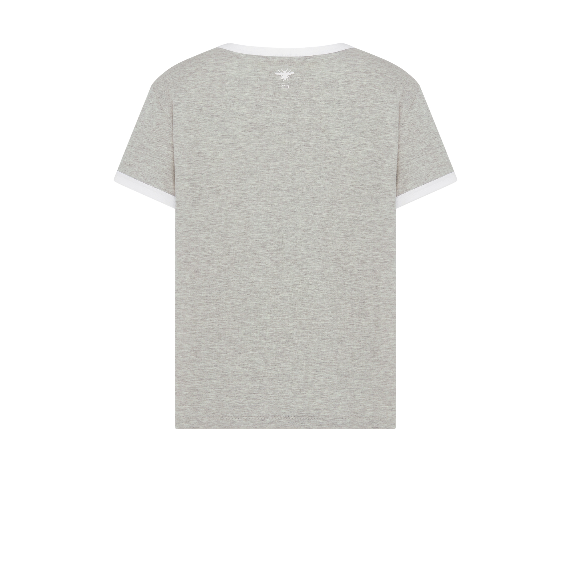 T-Shirt Gray and White Cotton Jersey E08