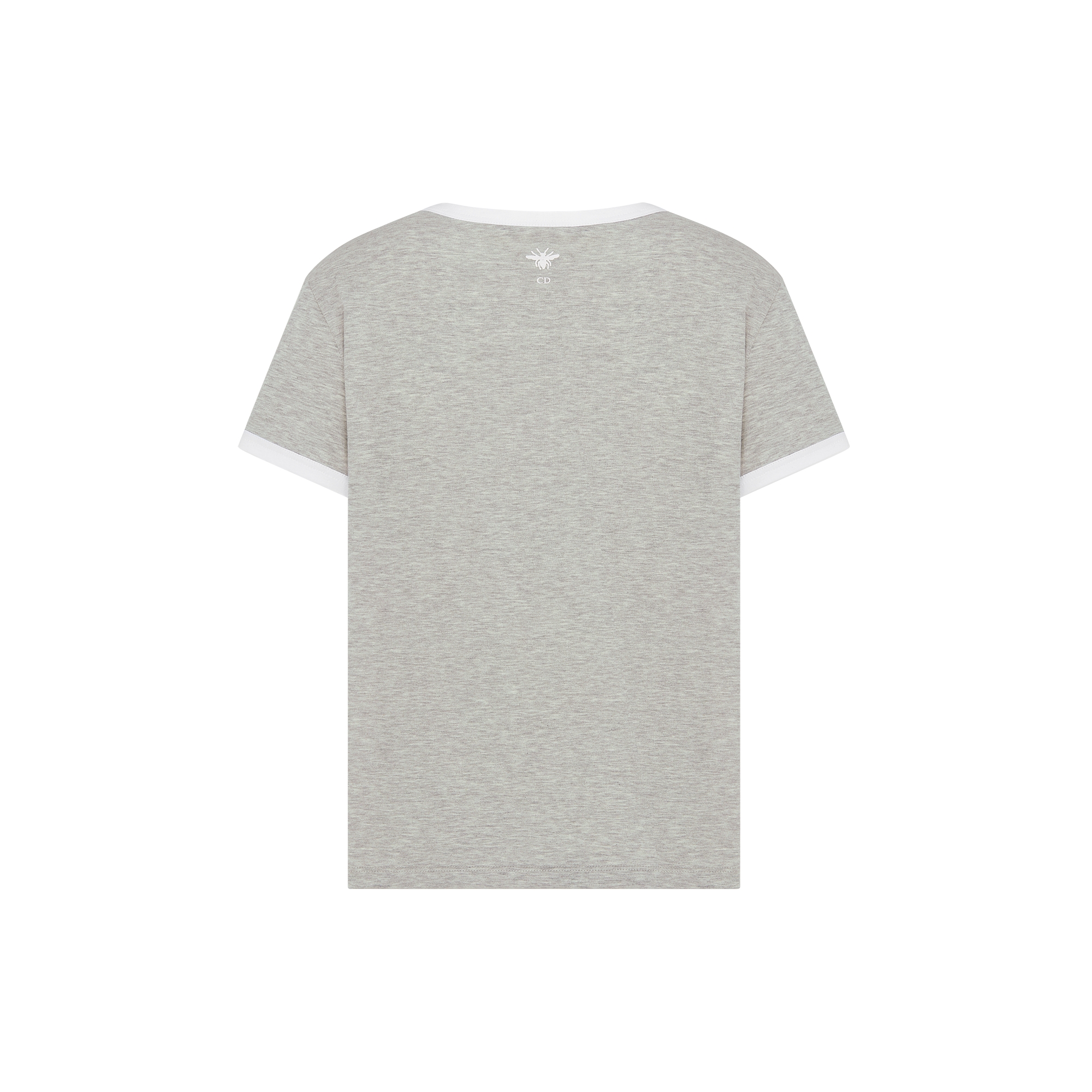 T-Shirt Gray and White Cotton Jersey E08