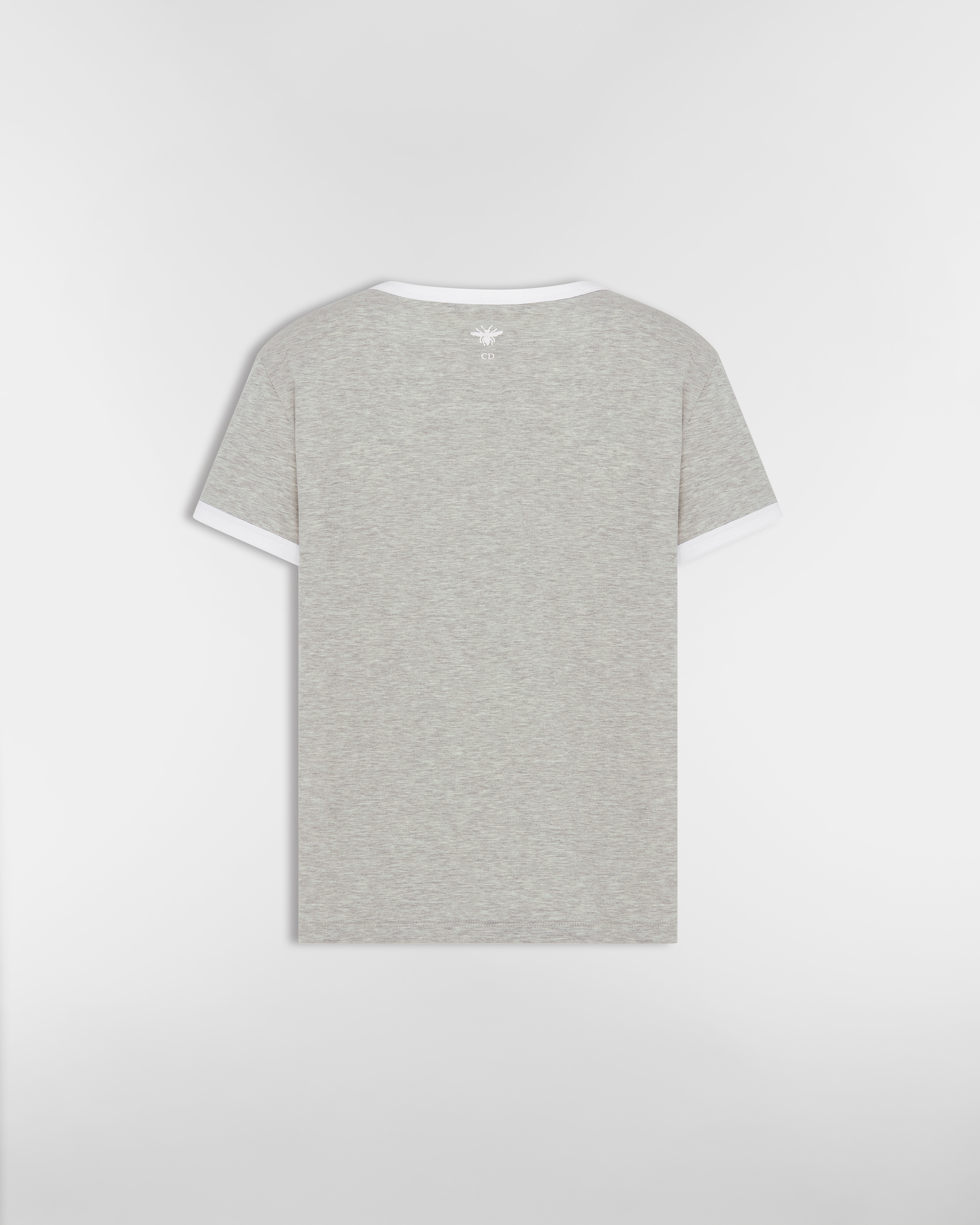 T-Shirt Gray and White Cotton Jersey E08