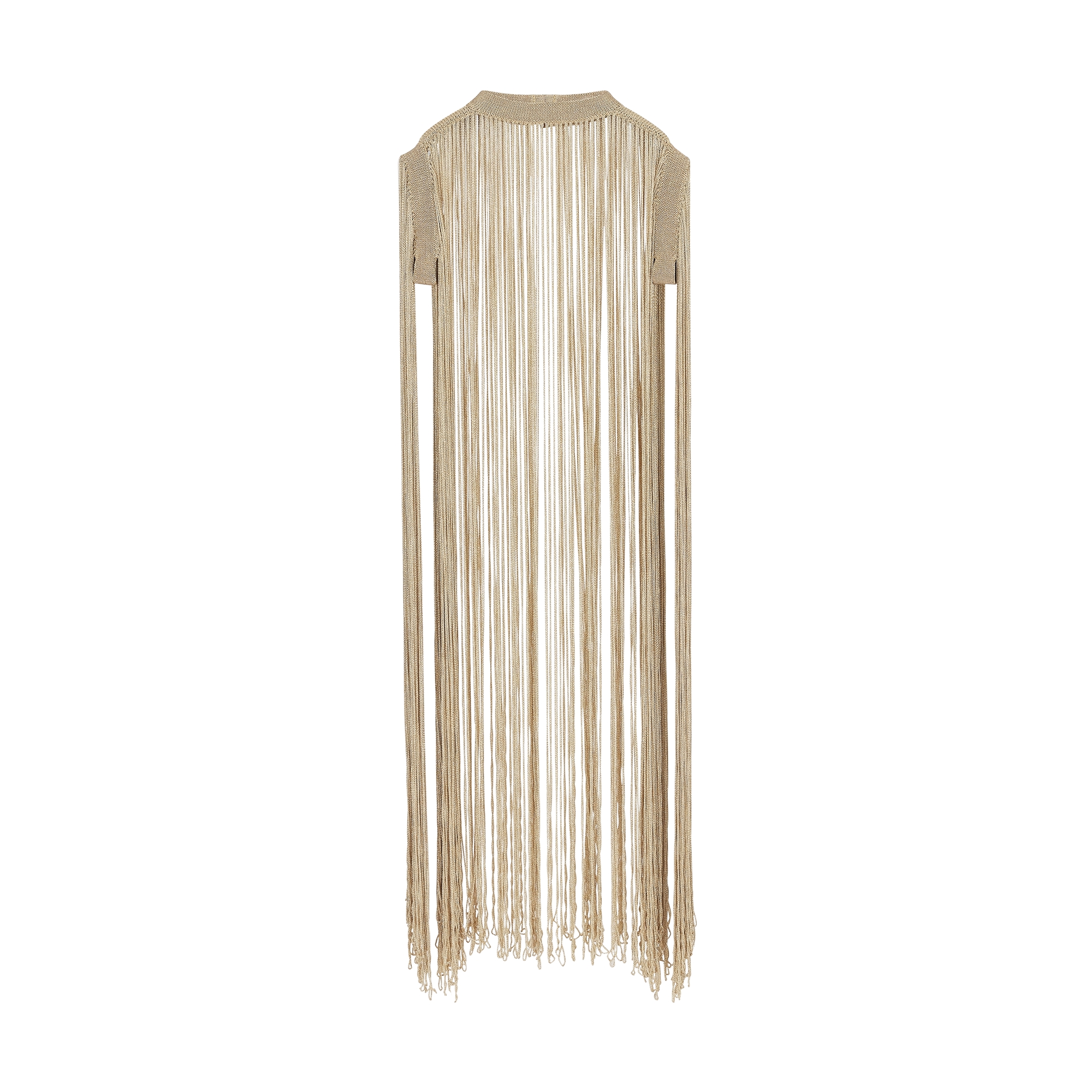 Fringed Cape Gold-Tone Metallic Knit | DIOR