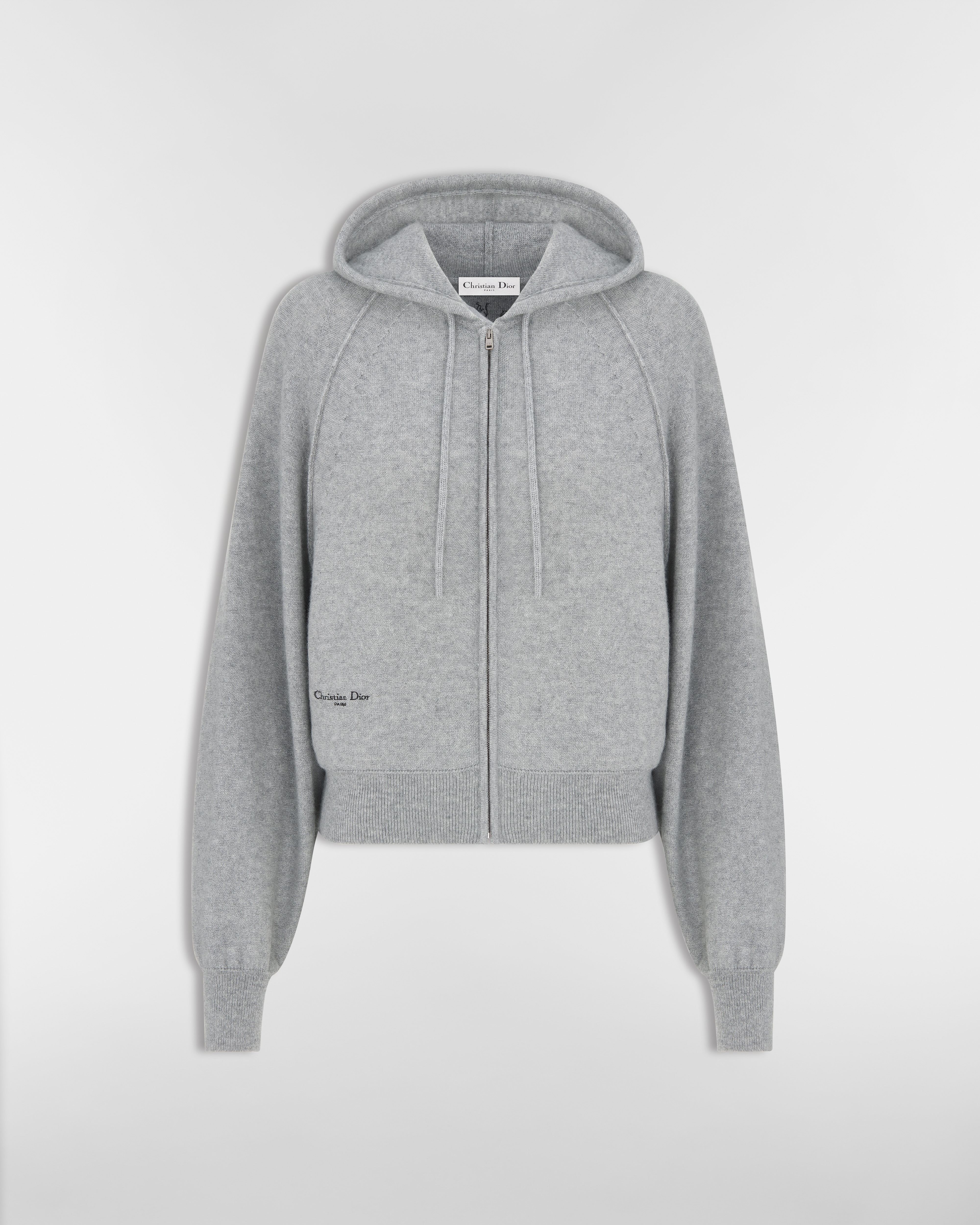 フード付き ジップカーディガン カシミヤニット E01