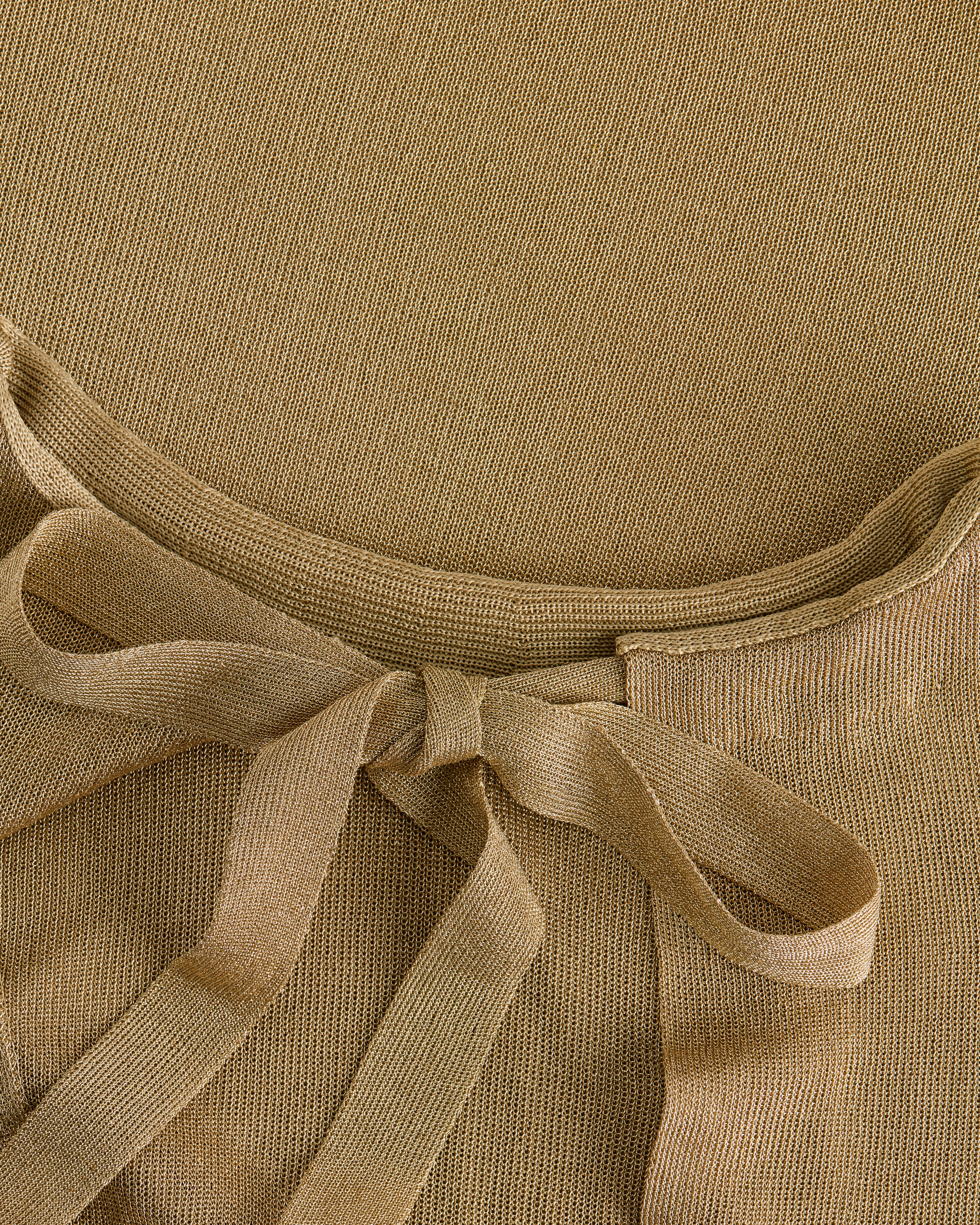 Dior Or Long Dress Gold-Tone Ribbed Technical Knit E11