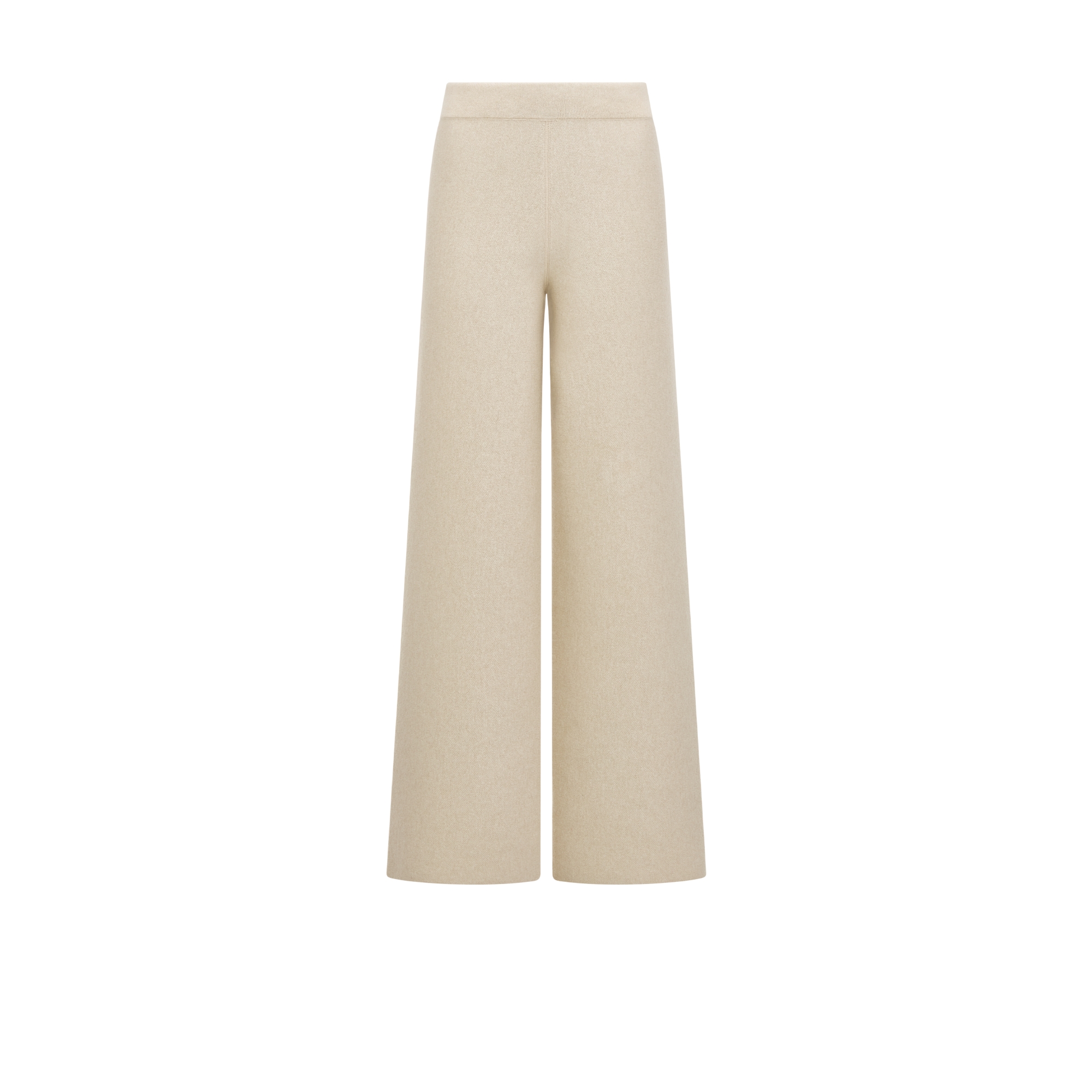Reversible Flared Pants Gold-Tone Metallic Cashmere-Blend Knit with Dior Oblique Motif E01