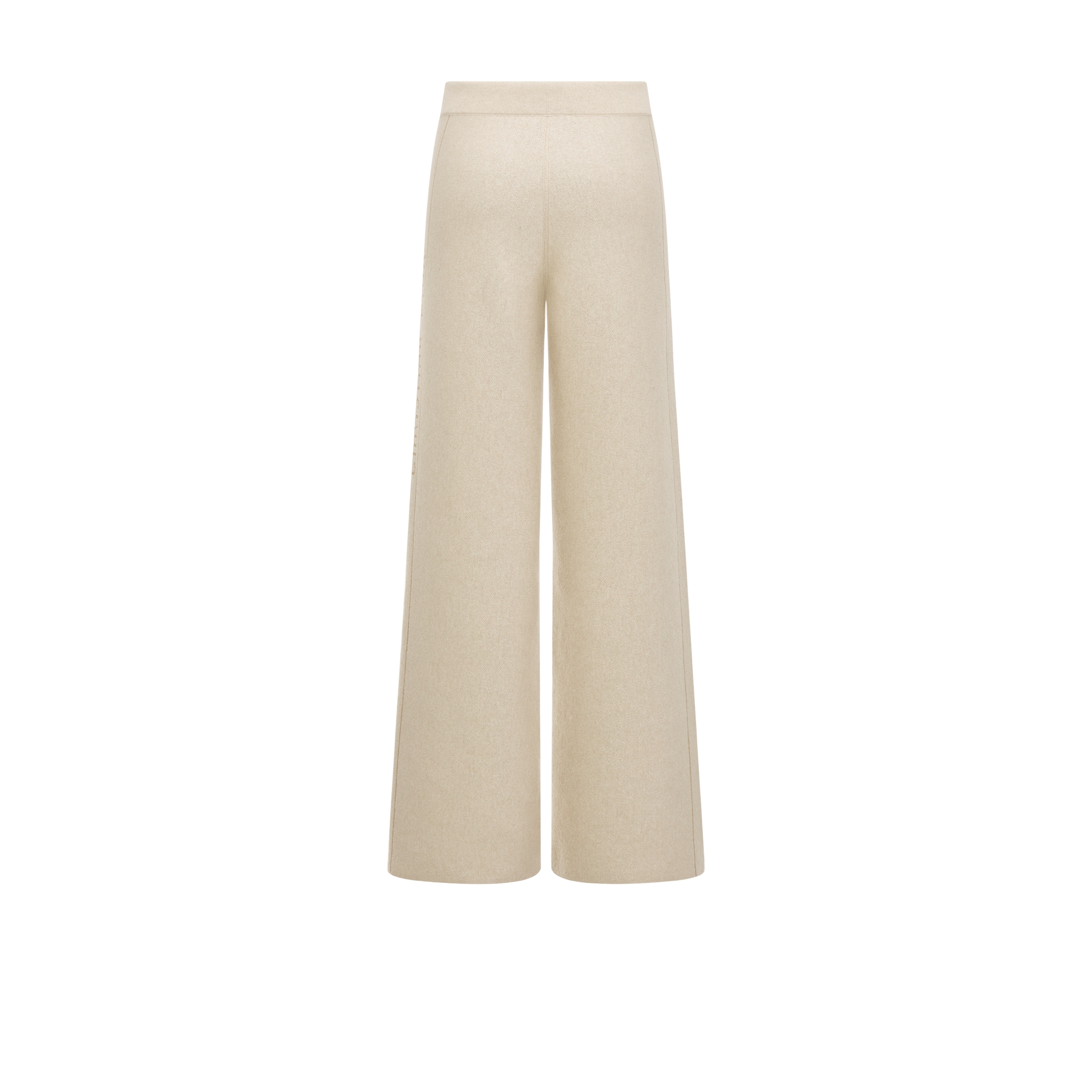 Reversible Flared Pants Gold-Tone Metallic Cashmere-Blend Knit with Dior Oblique Motif E08