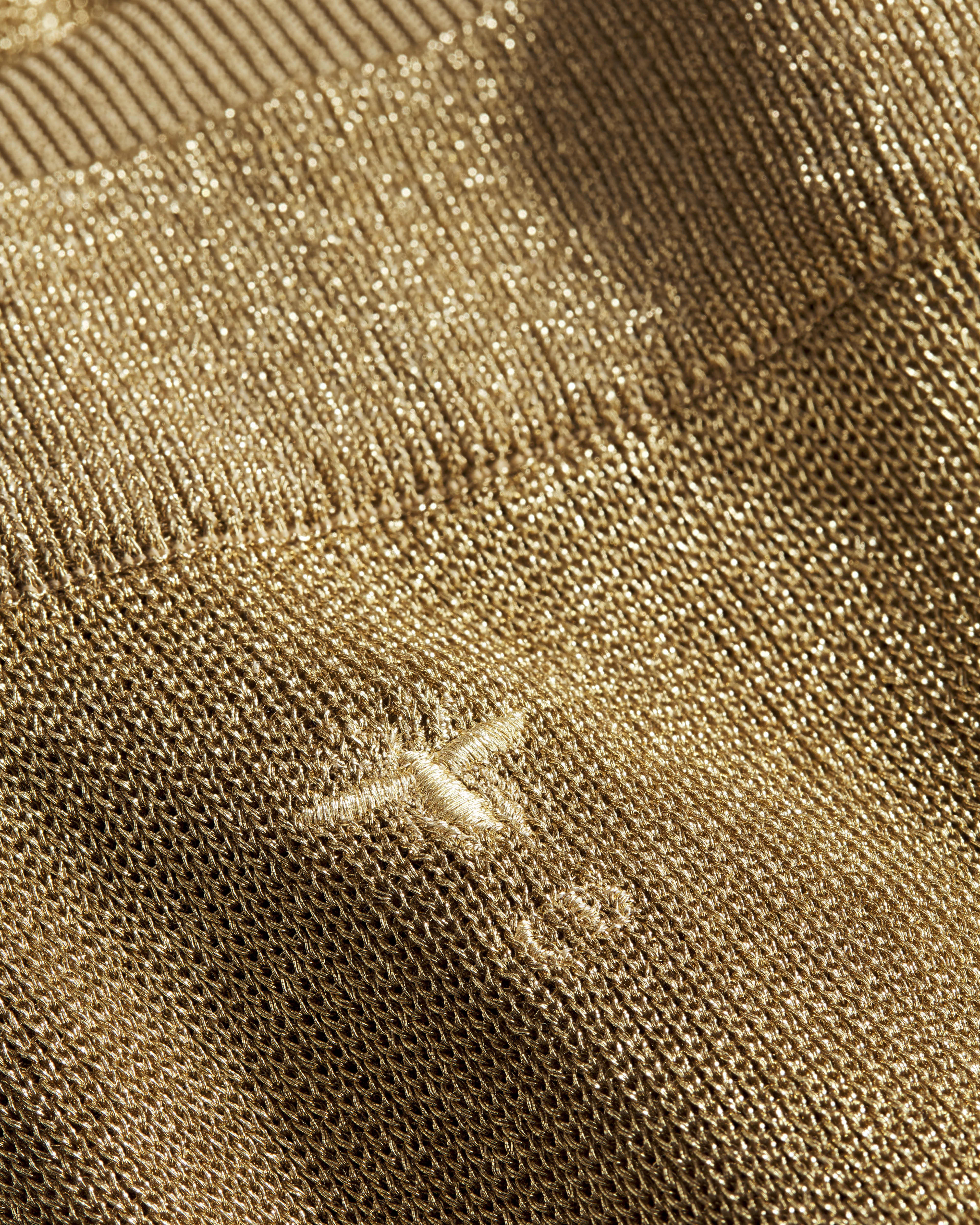 Dior Or Flared Pants Gold-Tone Ribbed Technical Knit E09