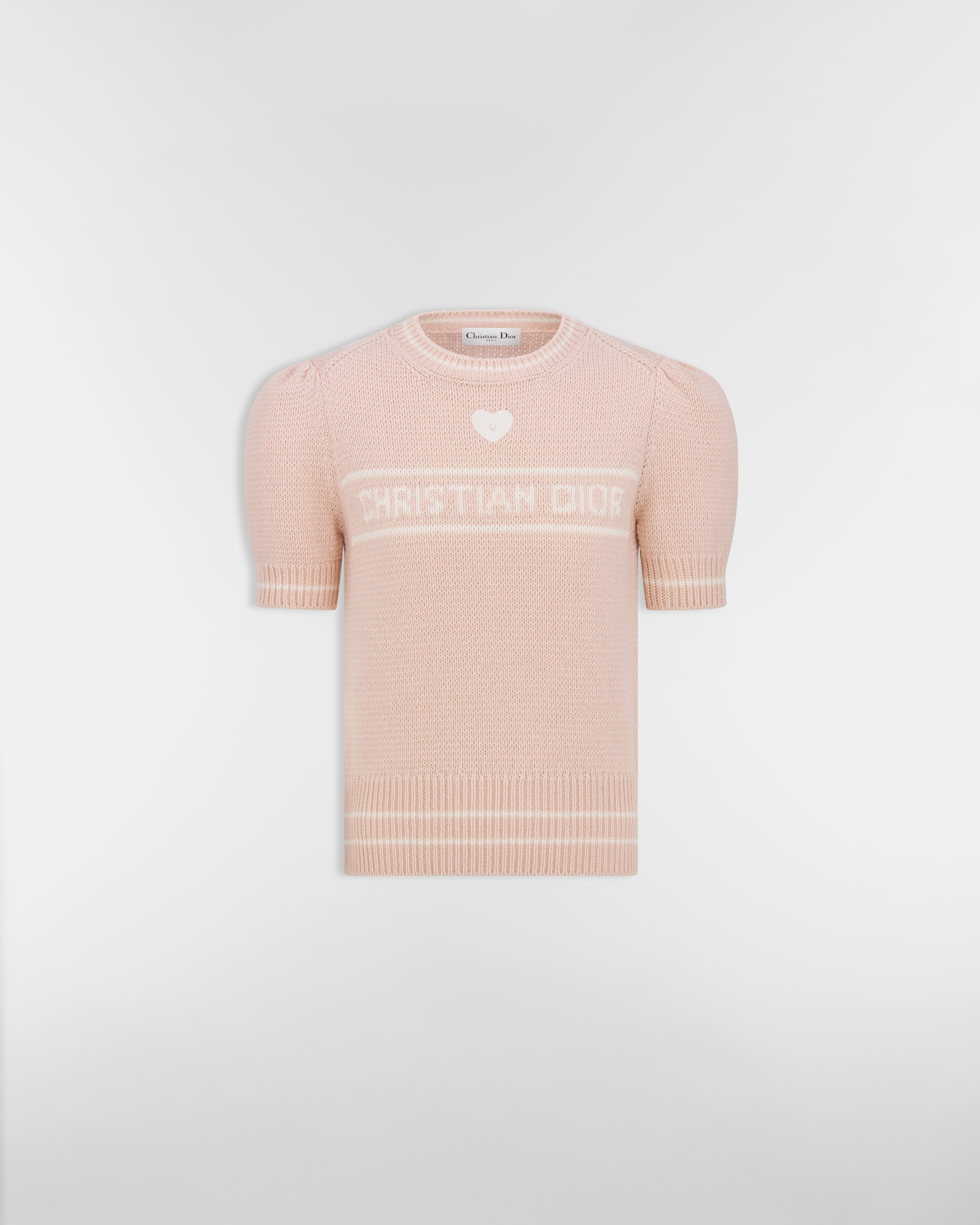 반소매 스웨터 핑크 버진 울 캐시미어 니트 E01