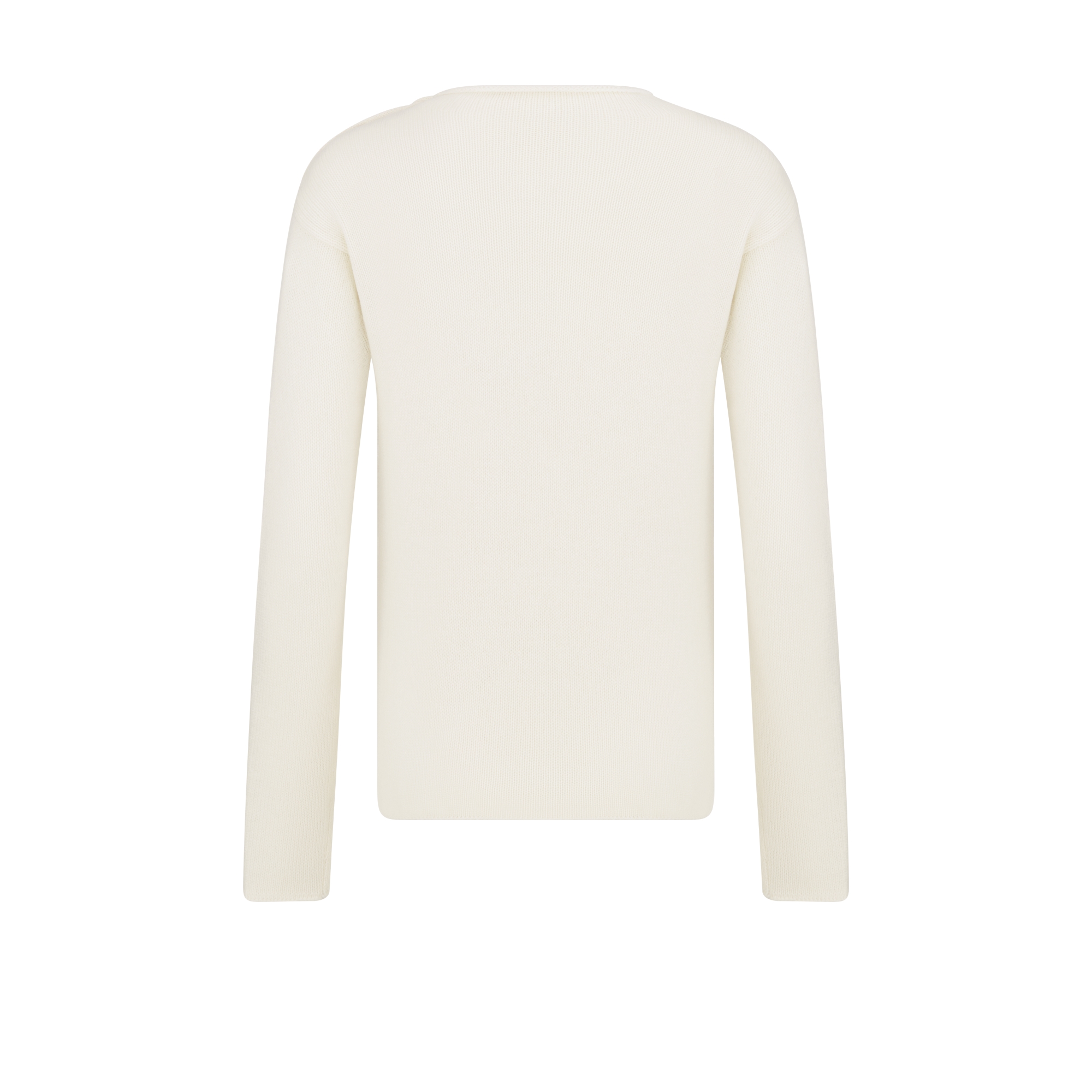 毛衣 米白色和金色色調羊絨混紡針織 E08