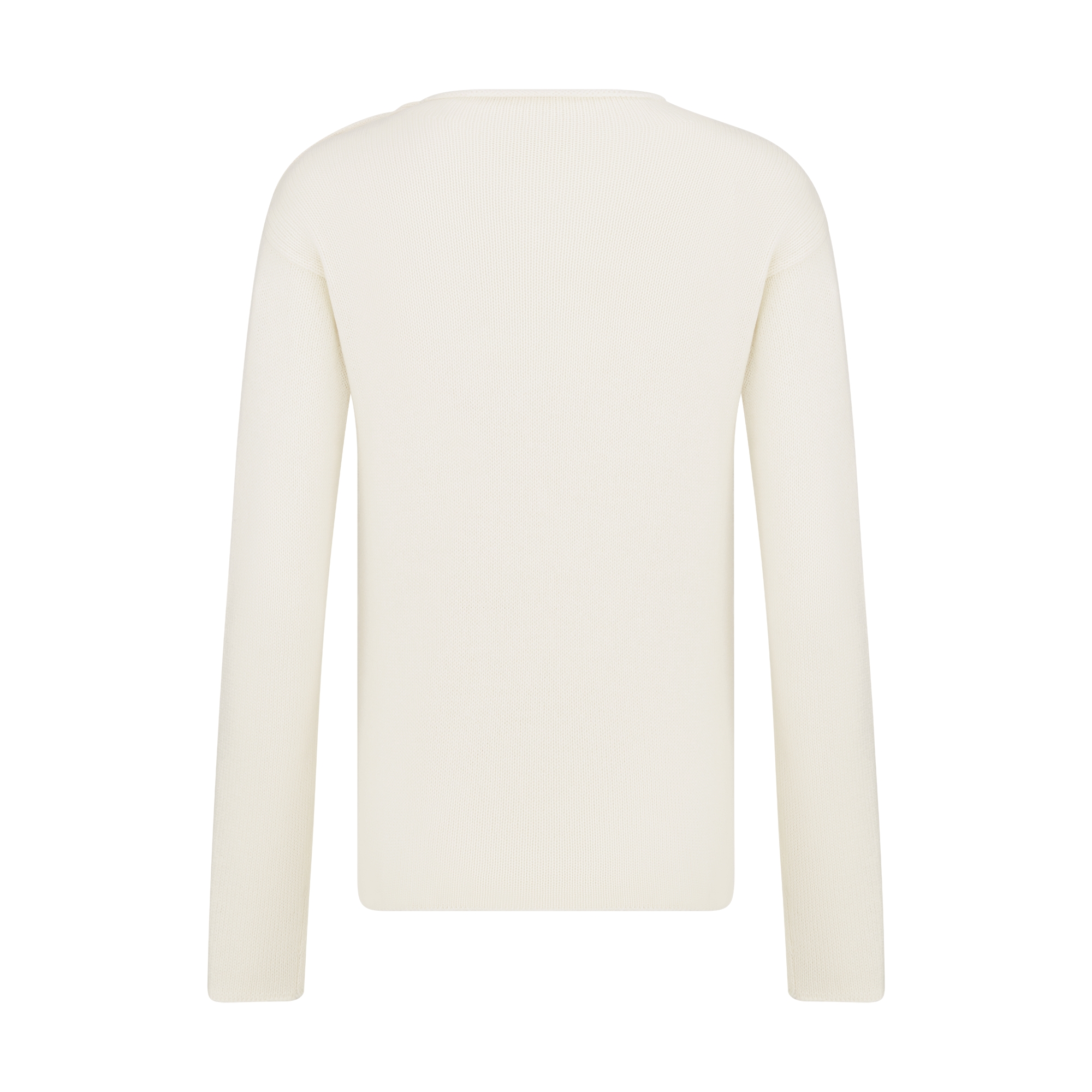 Sweater Ecru and Gold-Tone Cashmere-Blend Knit E08