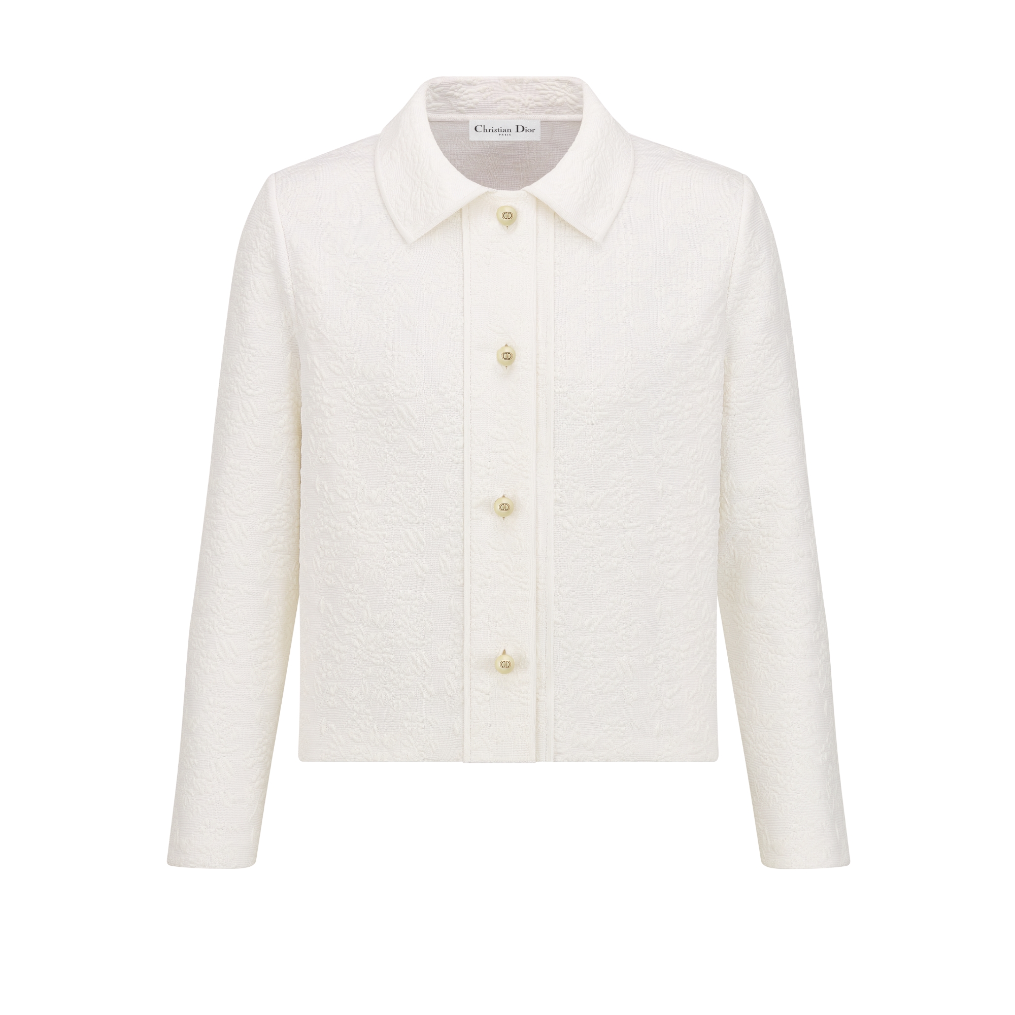 Chaqueta corta Punto técnico Millefiori color crudo con acolchado efecto bouti E01