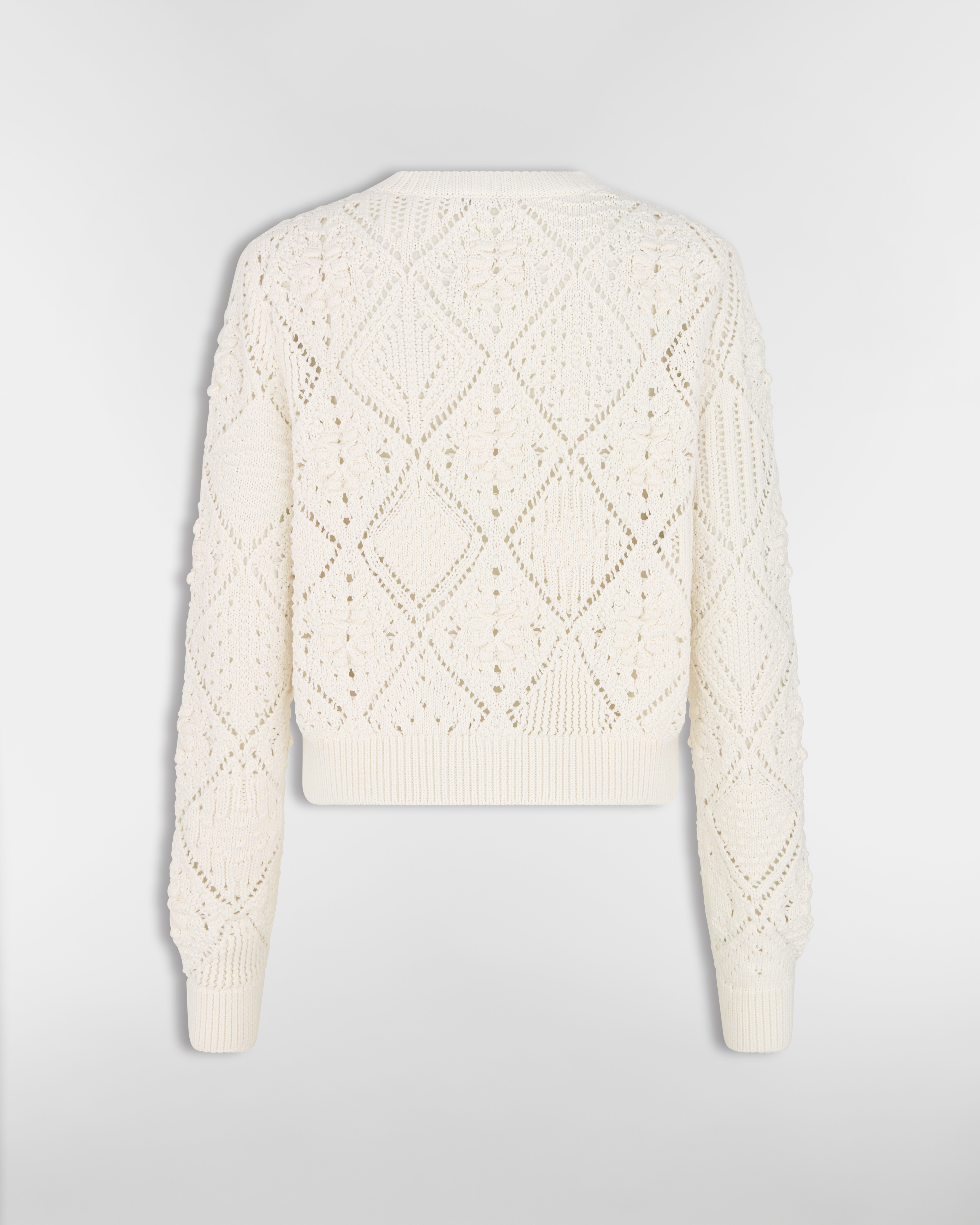 Twin-set Maglia di cotone traforata bianca E08