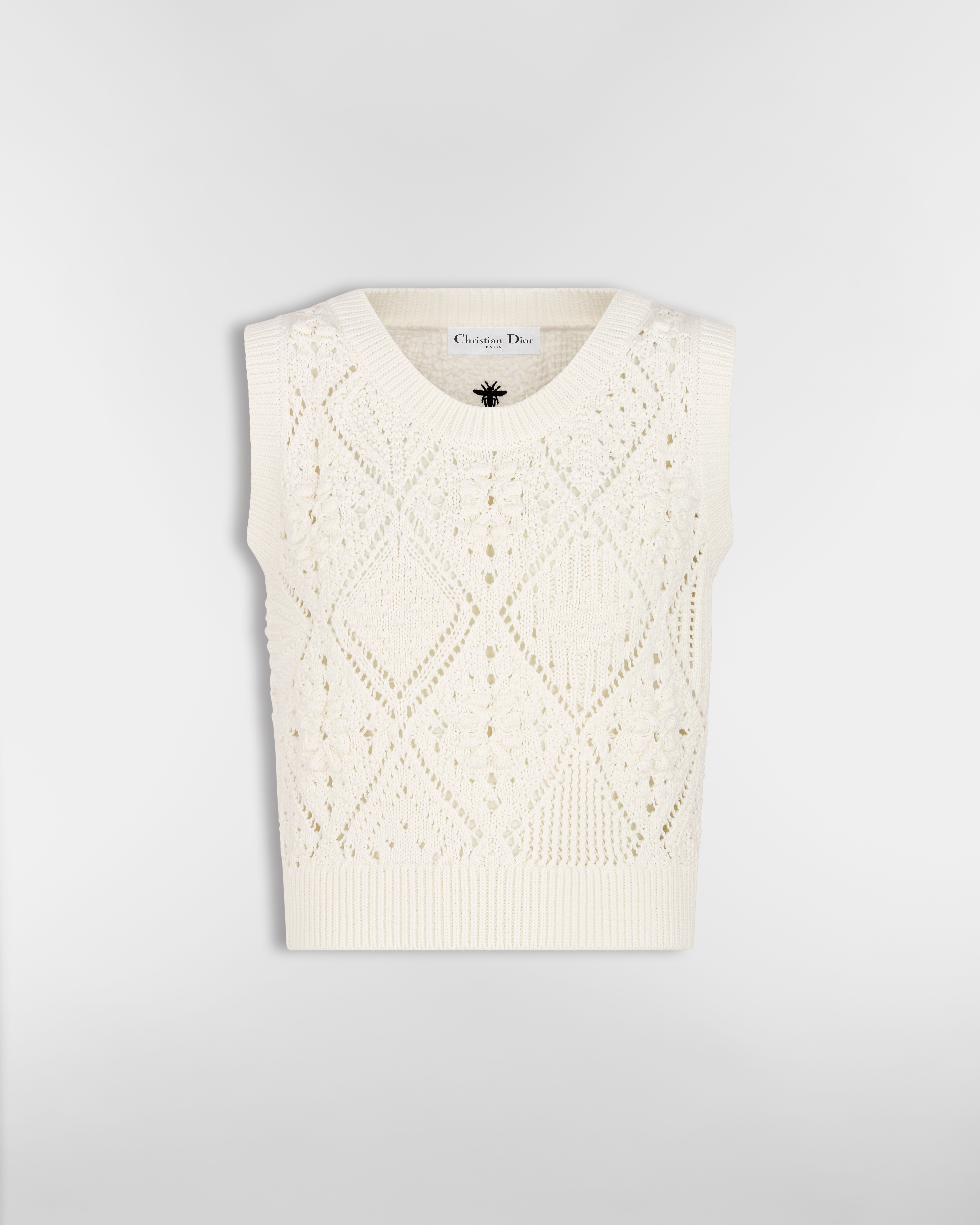 Twin-set Maglia di cotone traforata bianca E10