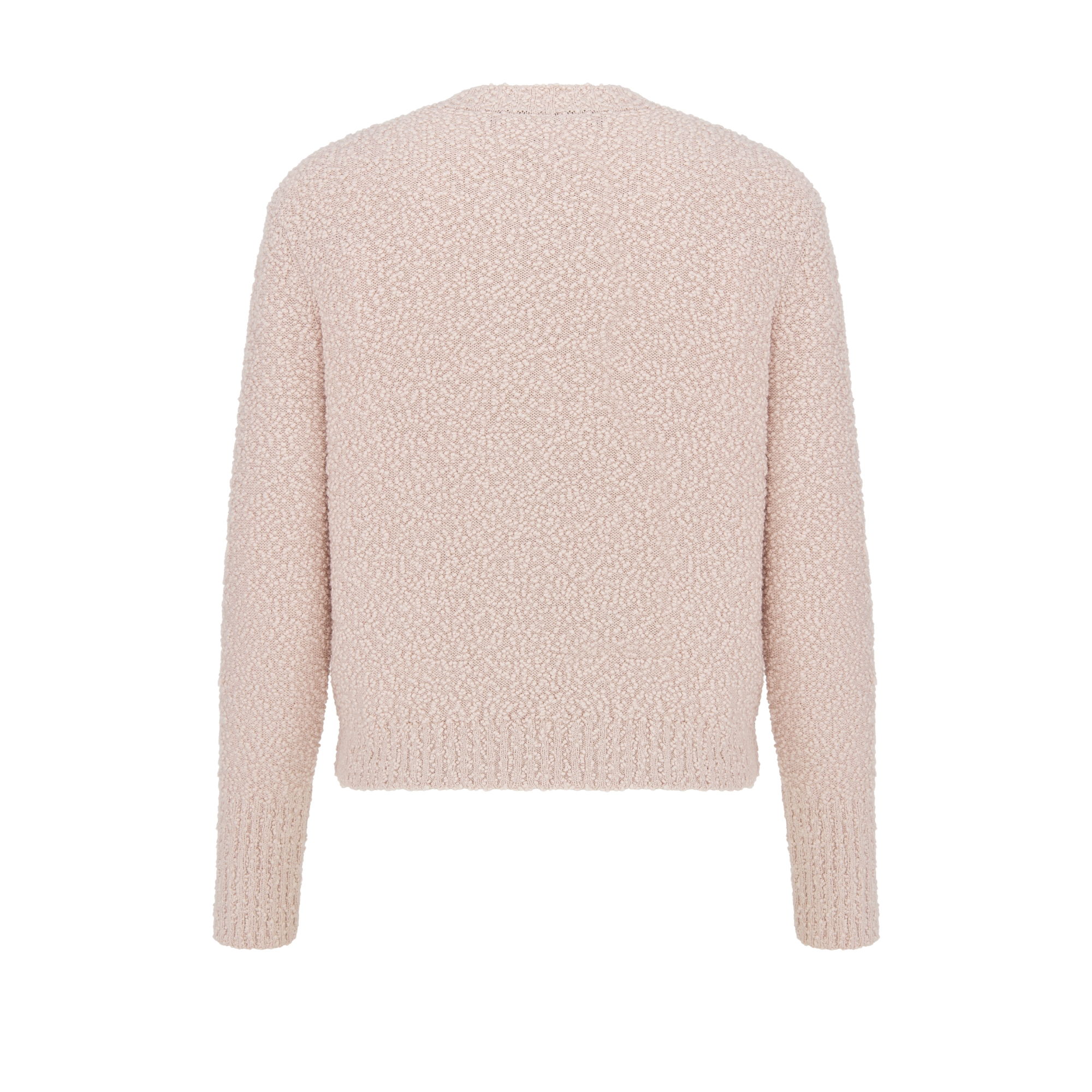 兩件式套裝 粉紅色棉質羊毛混紡珠毛呢針織 E08