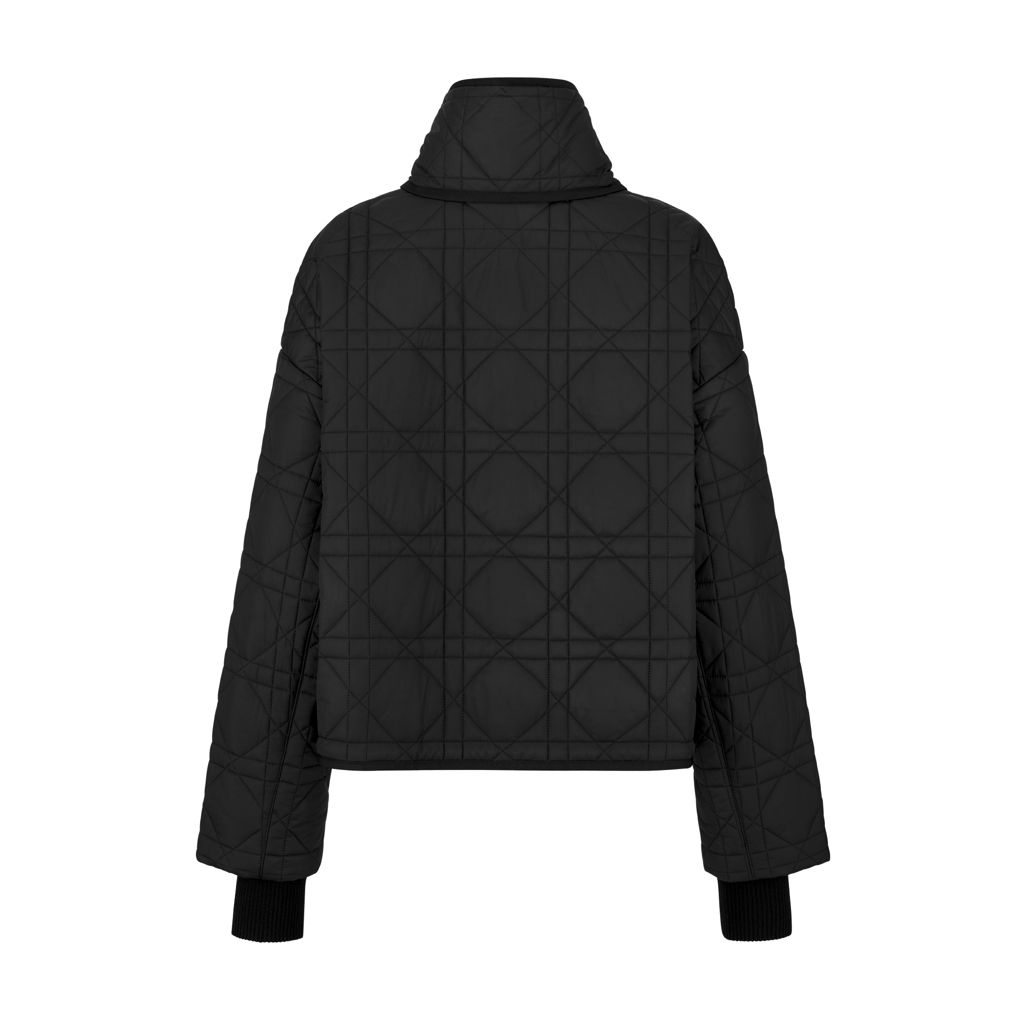 Macrocannage Coat with Scarf Collar