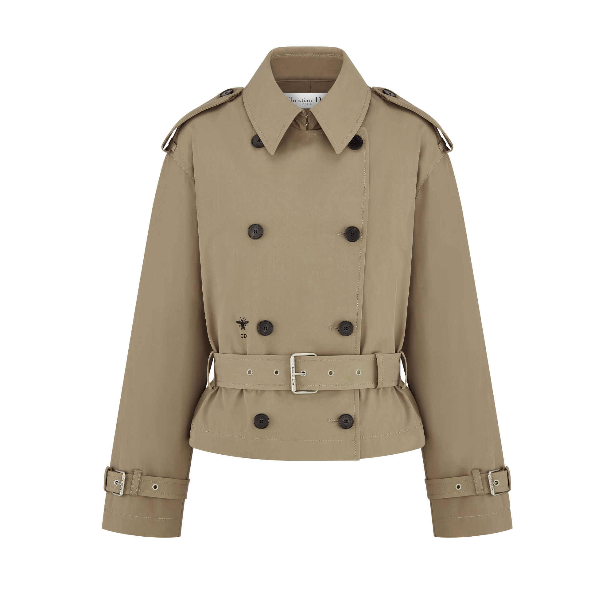 Jacket Beige Cotton Gabardine E01