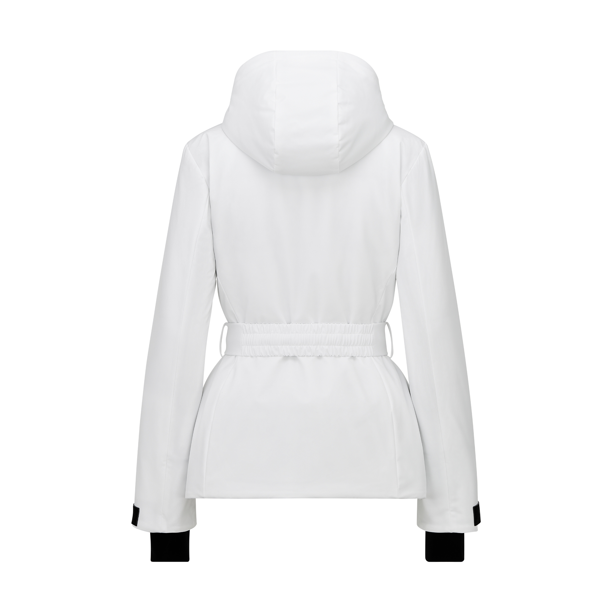 DiorAlps Belted Puffer Jacket with Removable Hood White Padded Technical Taffeta E08