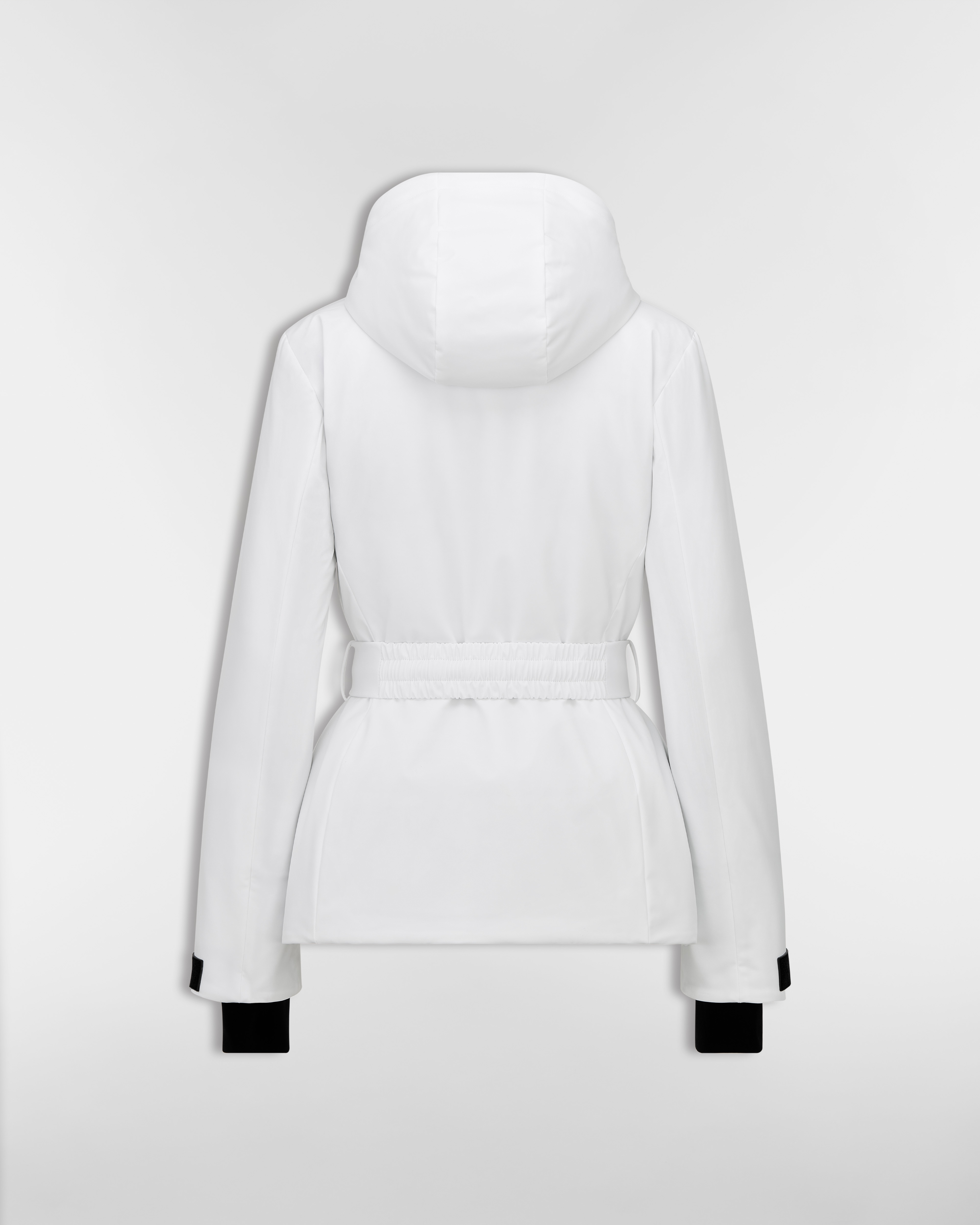 DiorAlps Belted Puffer Jacket with Removable Hood White Padded Technical Taffeta E08