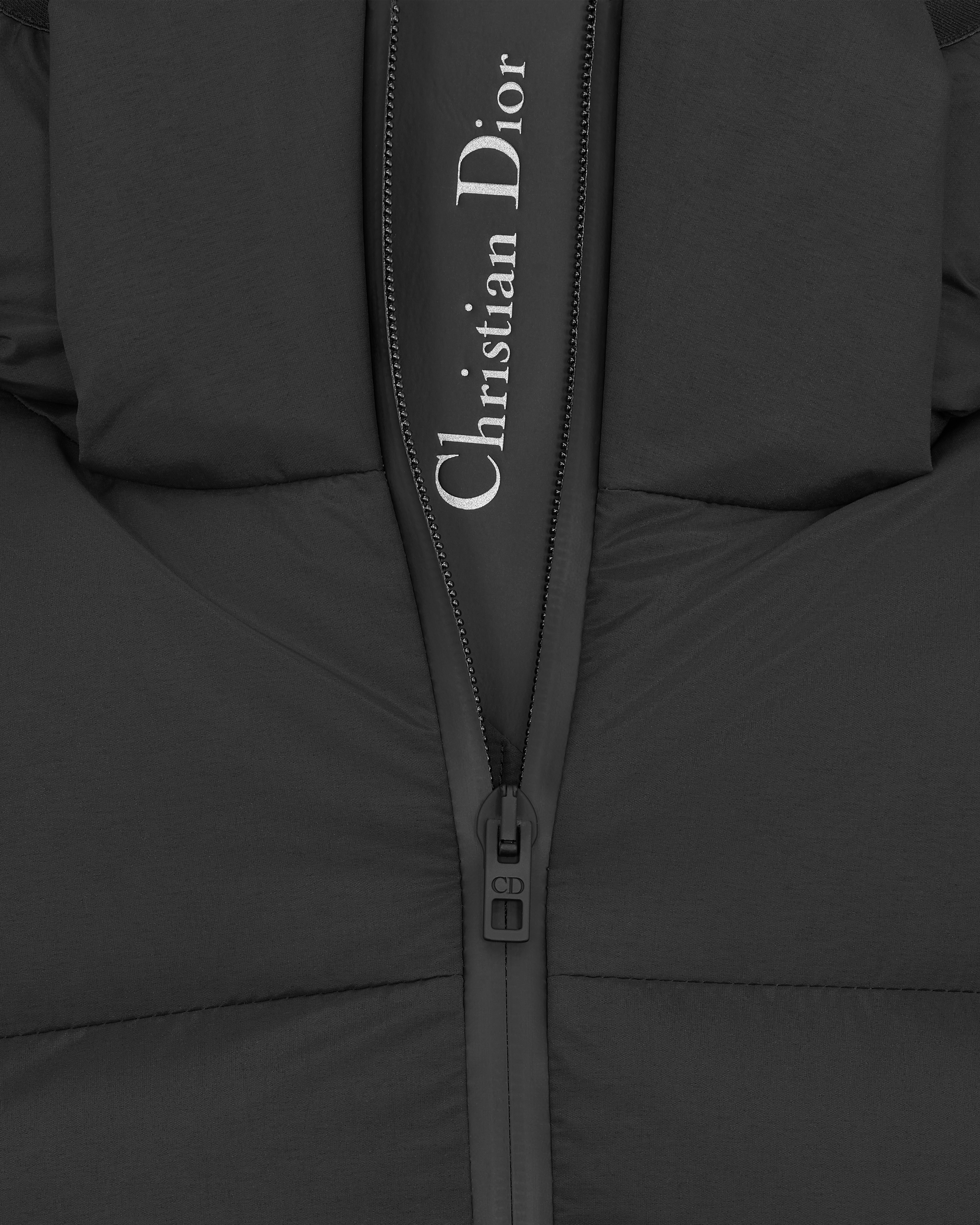 DiorAlps Belted Puffer Jacket with Hood Black Quilted Technical Taffeta E09