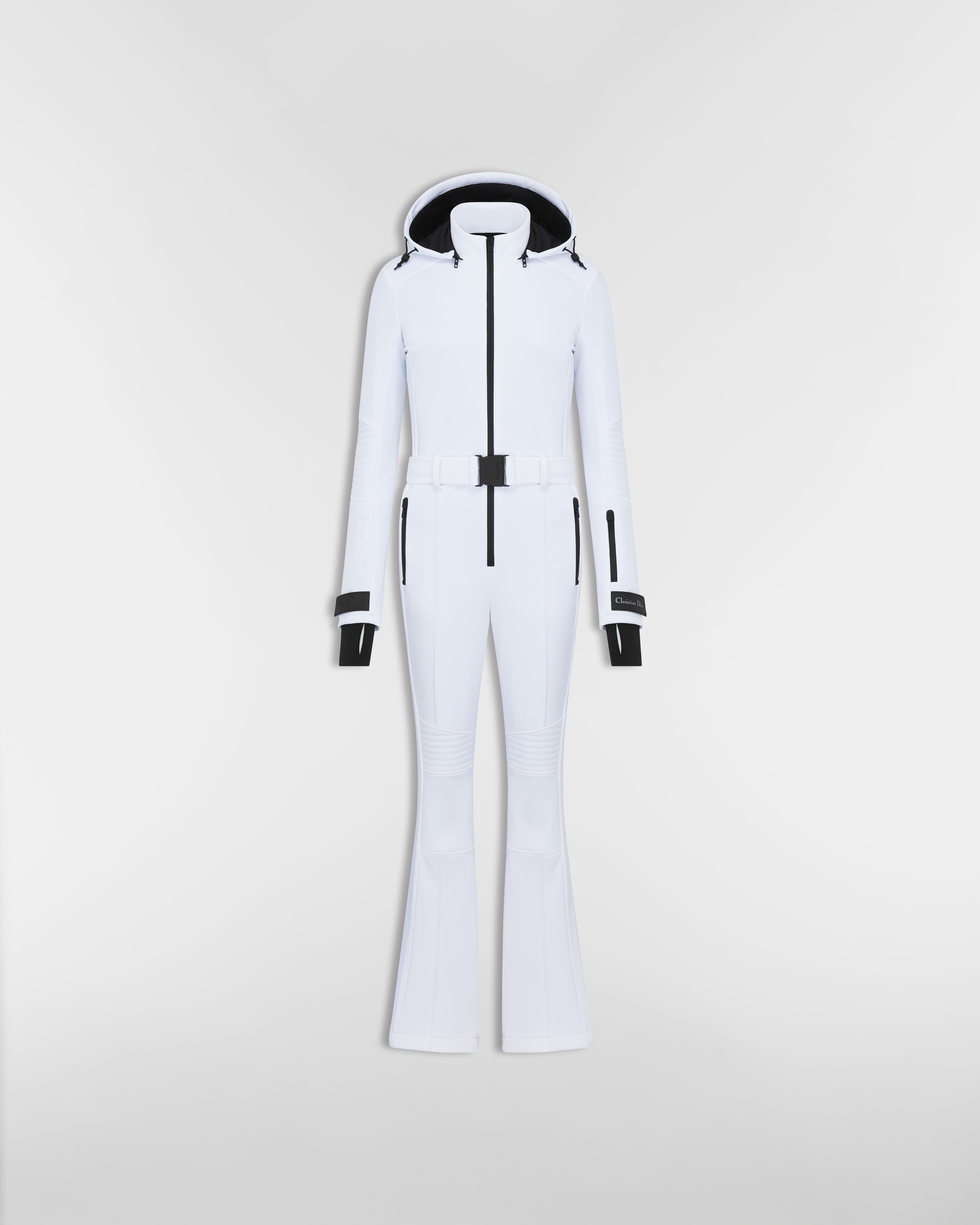 DiorAlps Belted Ski Suit White Technical Taffeta E01