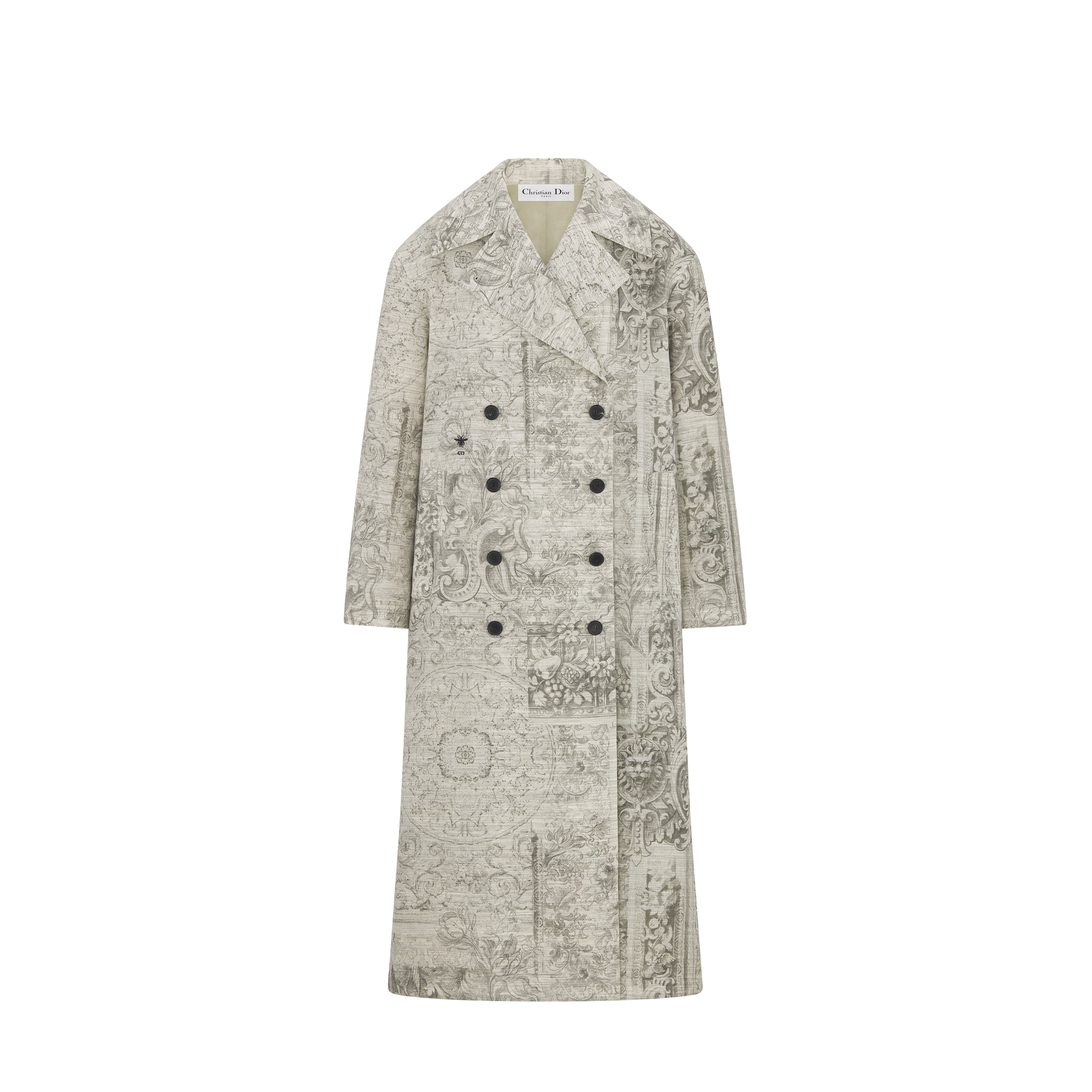 Coat Beige Dior Barocco Cotton, Mohair and Wool Blend E01