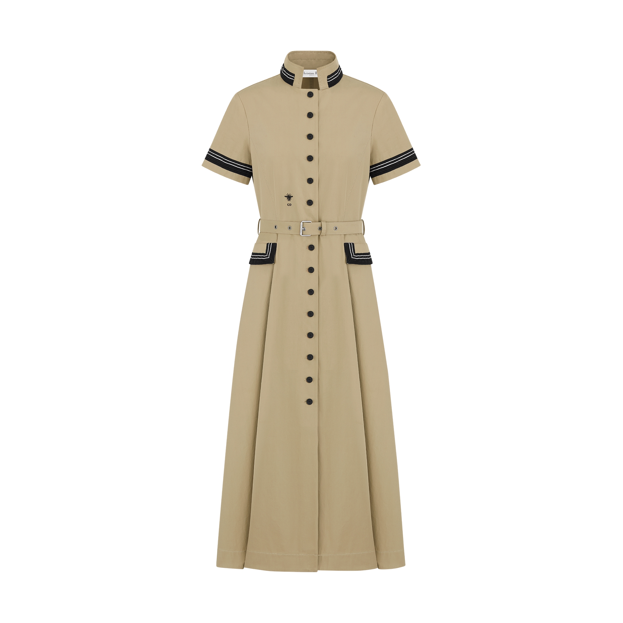  ผ้าฝ้ายกาบาร์ดีนสีเบจ