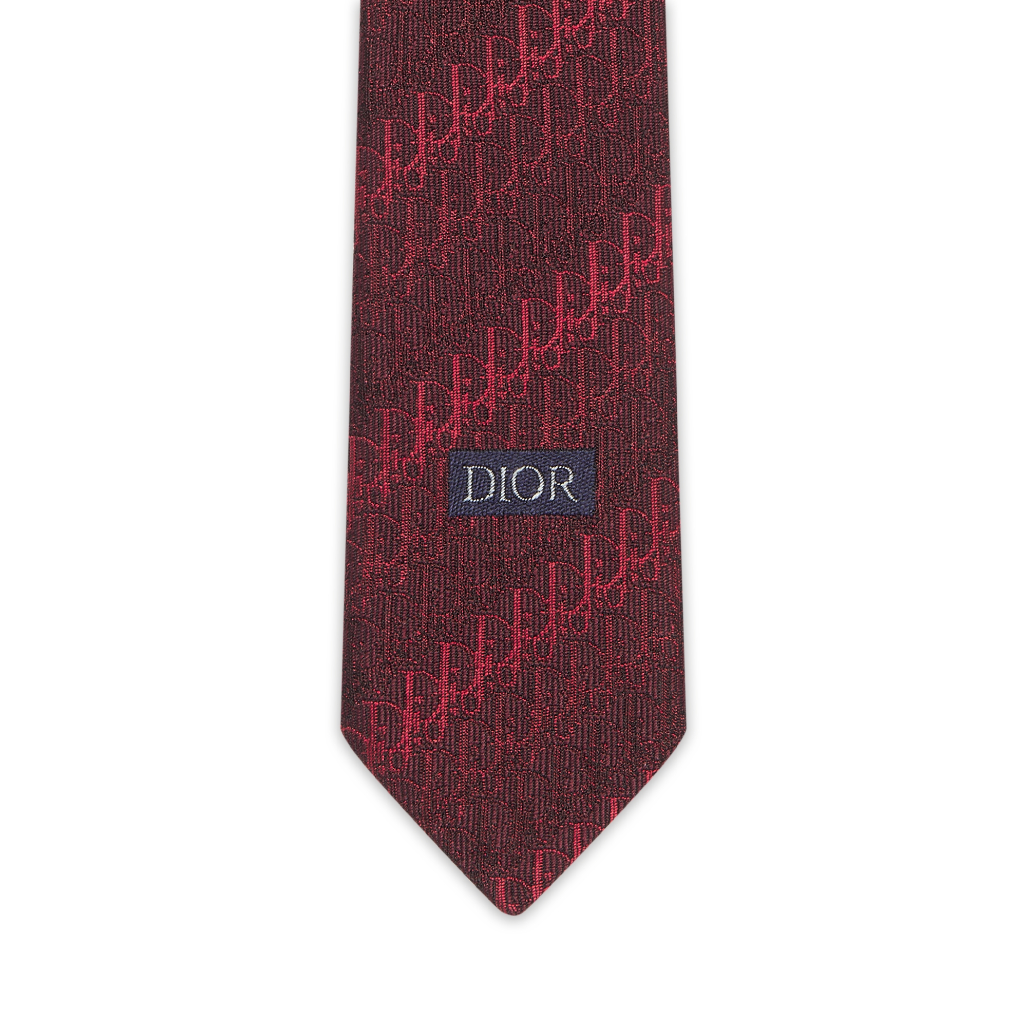 Dior Oblique Trio Tie Red Silk E09