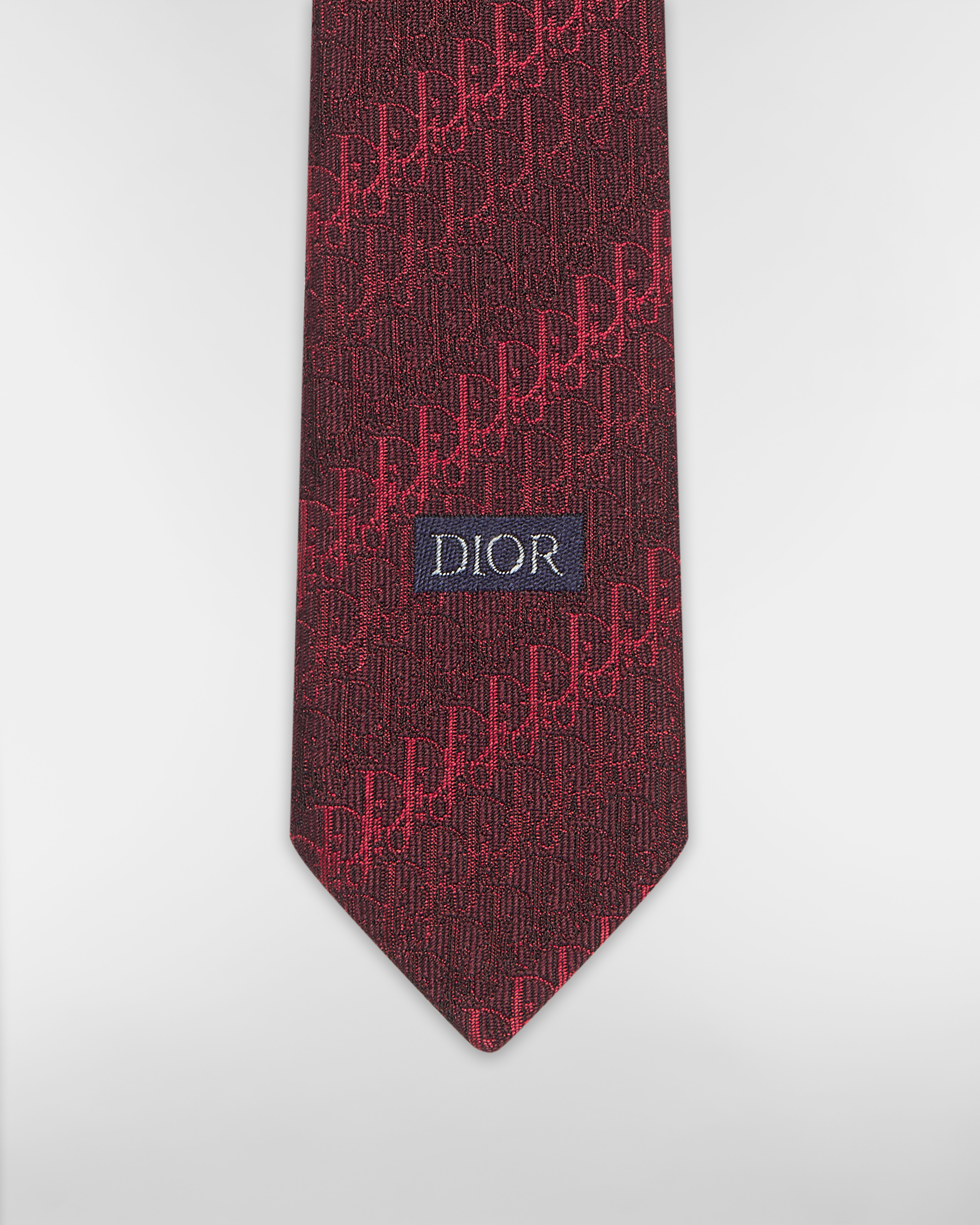 Dior Oblique Trio Tie Red Silk E09