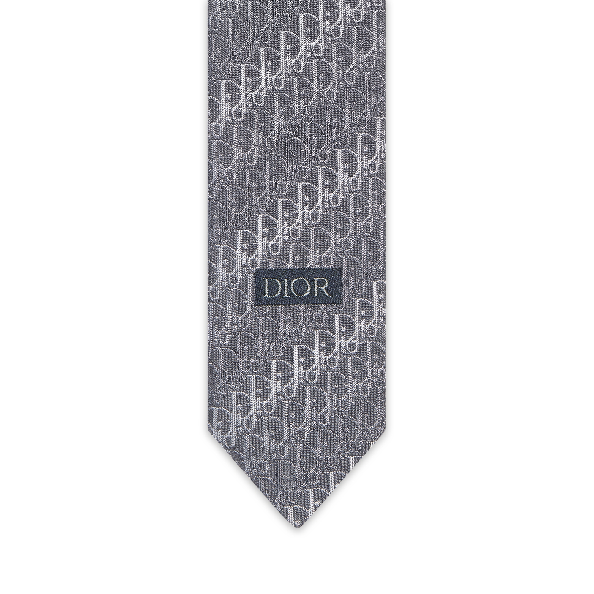 Dior Oblique Trio Tie Gray Silk E09