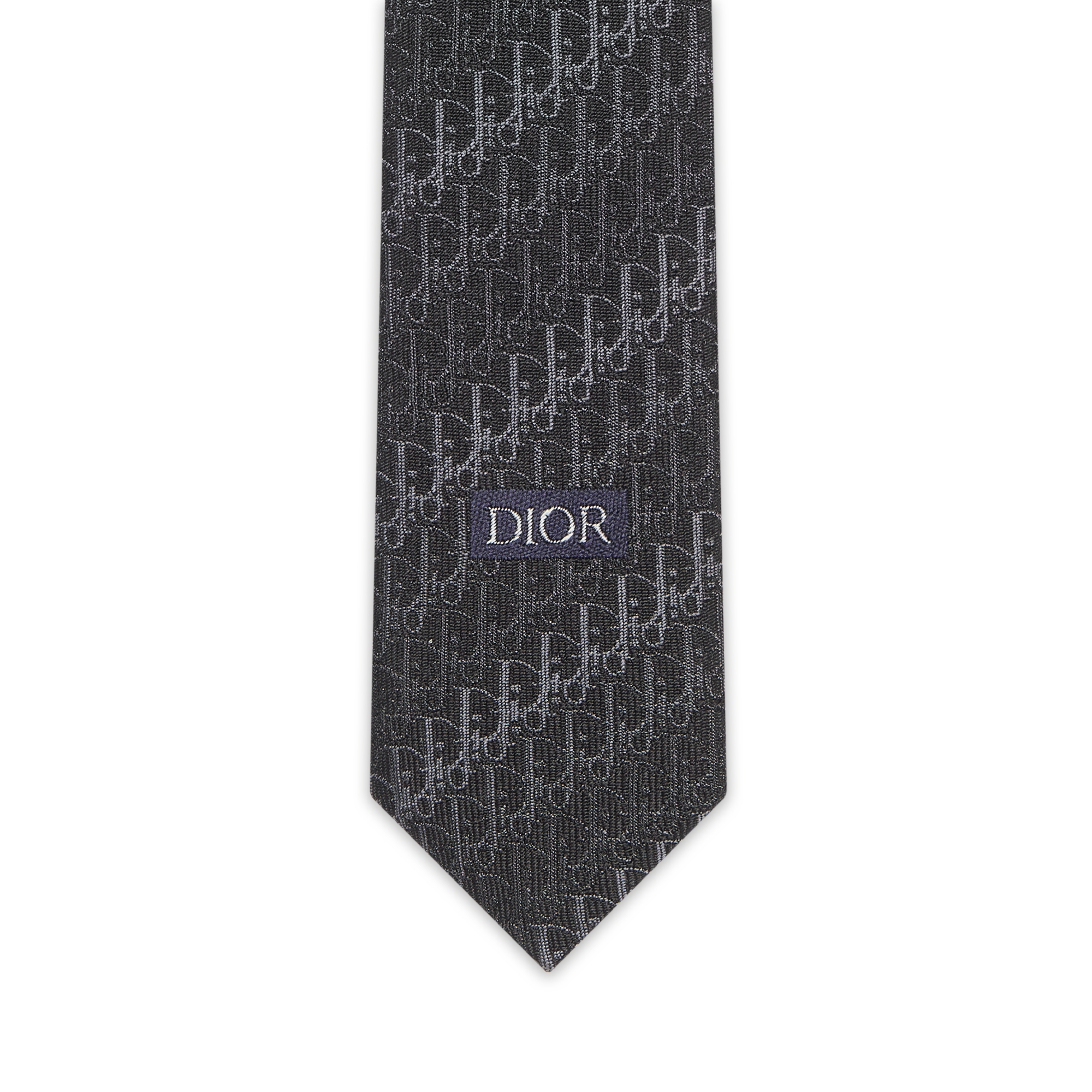 Dior Oblique Trio Tie Black Silk E09