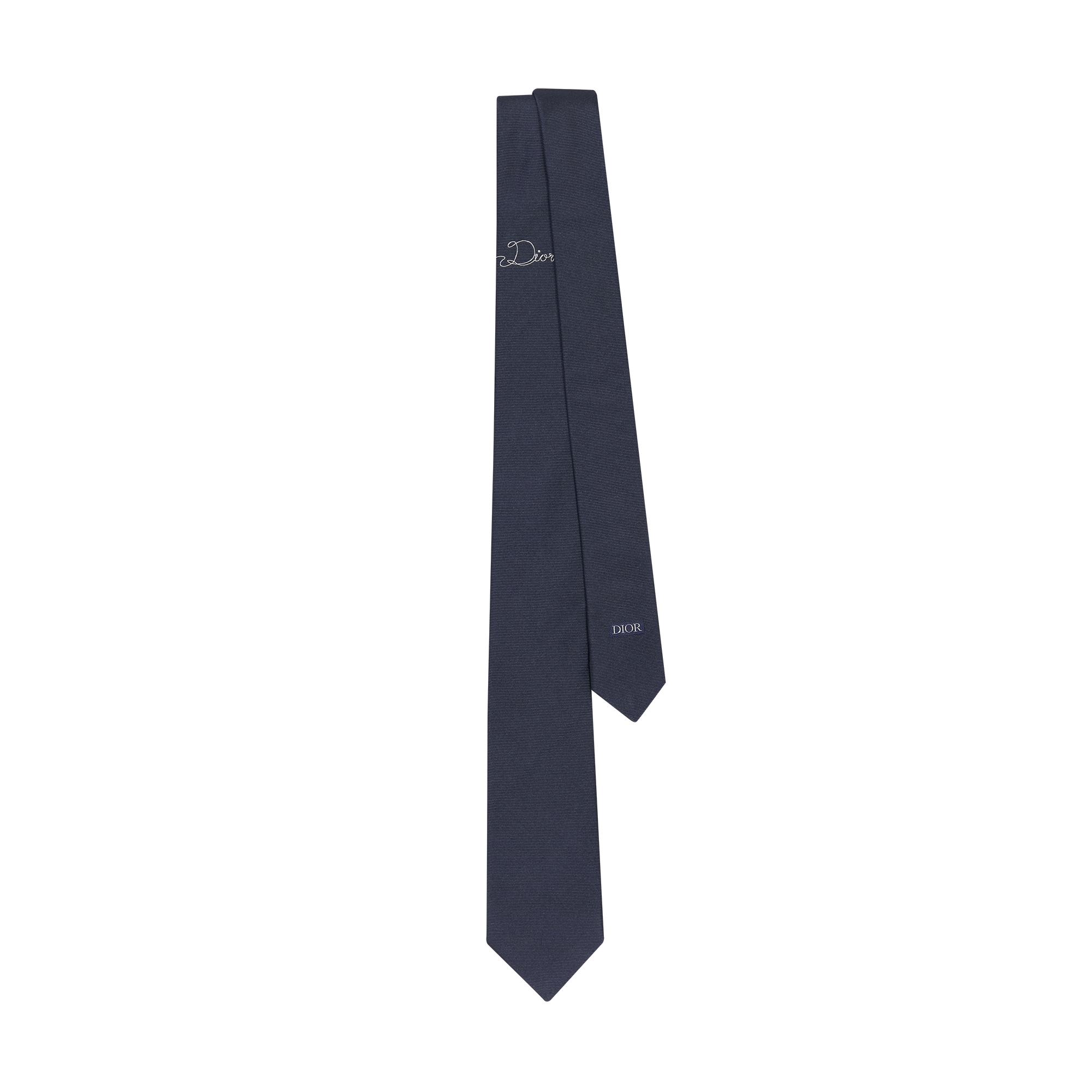 Dior Ribbon Tie Deep Blue Silk E01