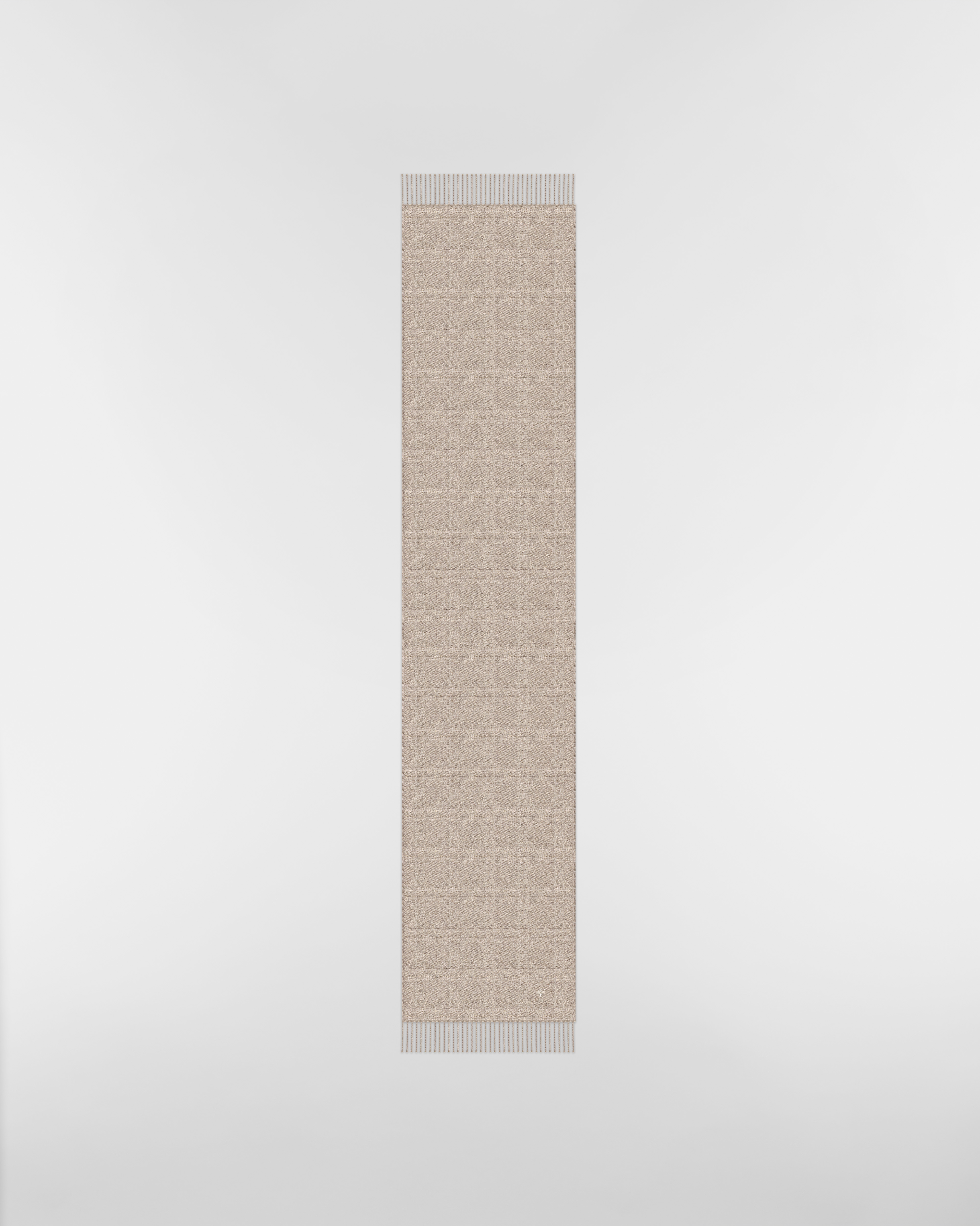 Dior Cannage Schal Kaschmirstrick in Taupebraun E07