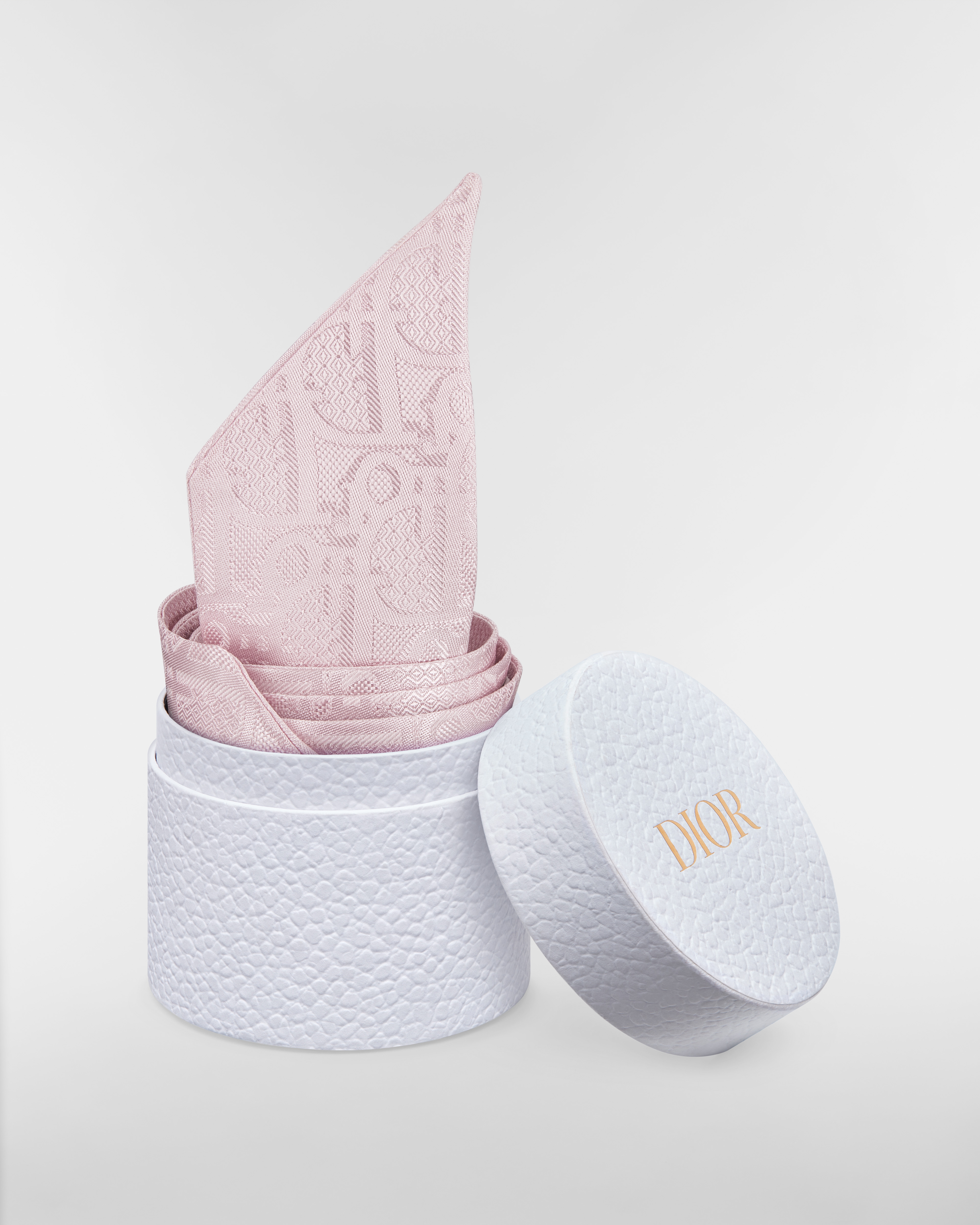 Dior Oblique Mitzah-Schal Seidenjacquard in Puderrosa E10