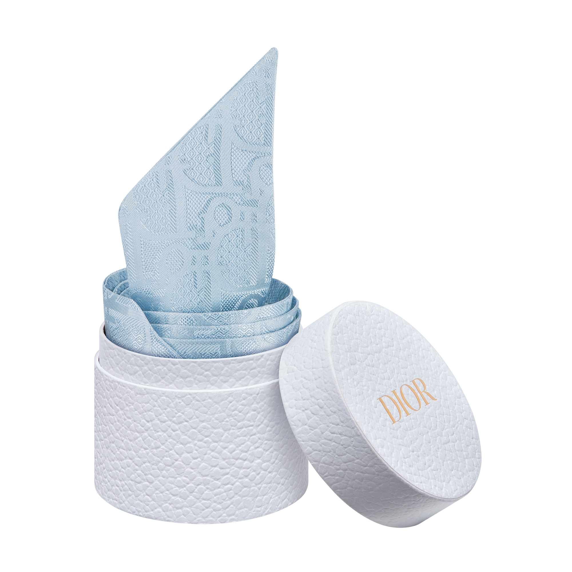 Dior Oblique Mitzah Scarf Azure Blue Silk Jacquard E10