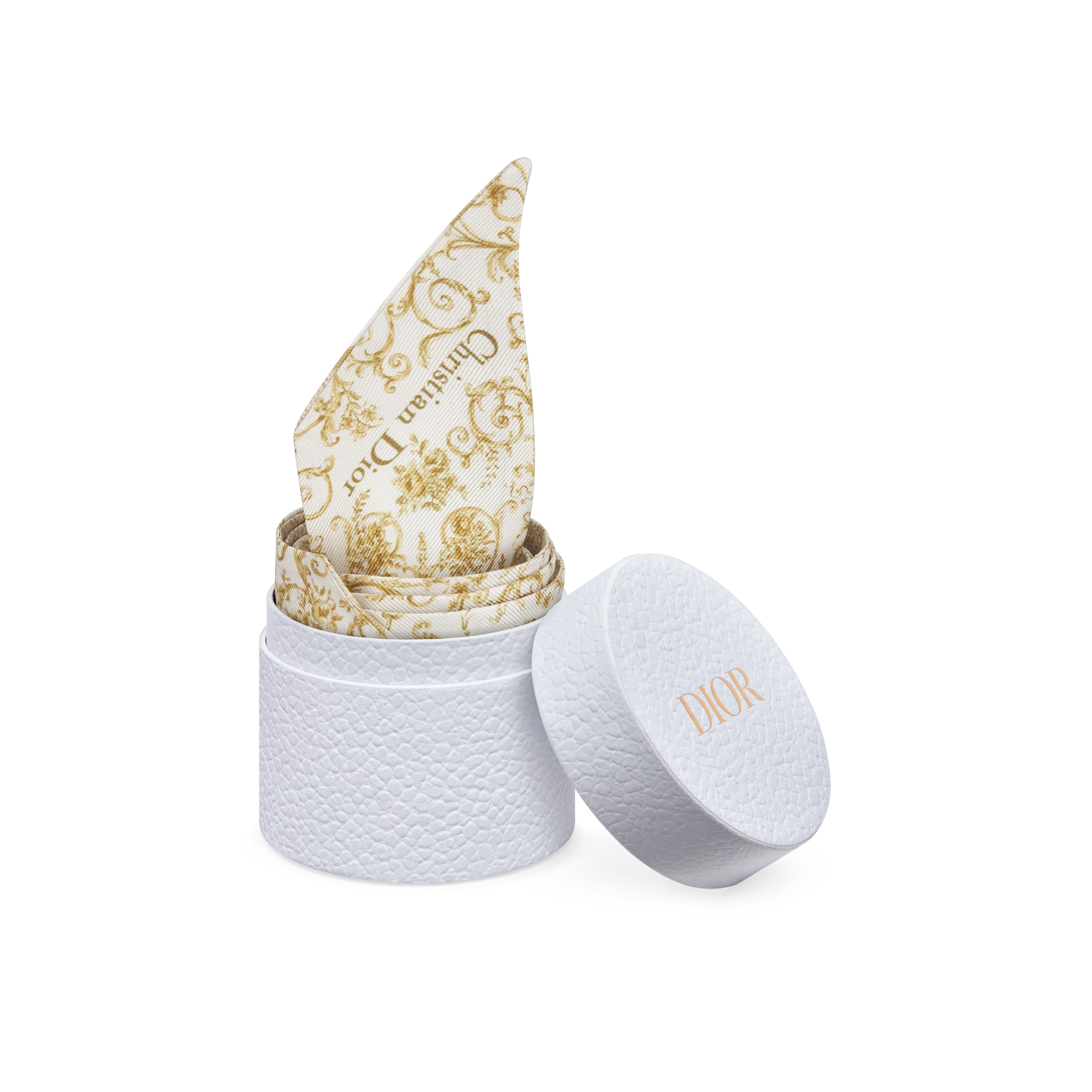 Mitzah Dioresque Butterfly Twill de seda branco e dourado E10