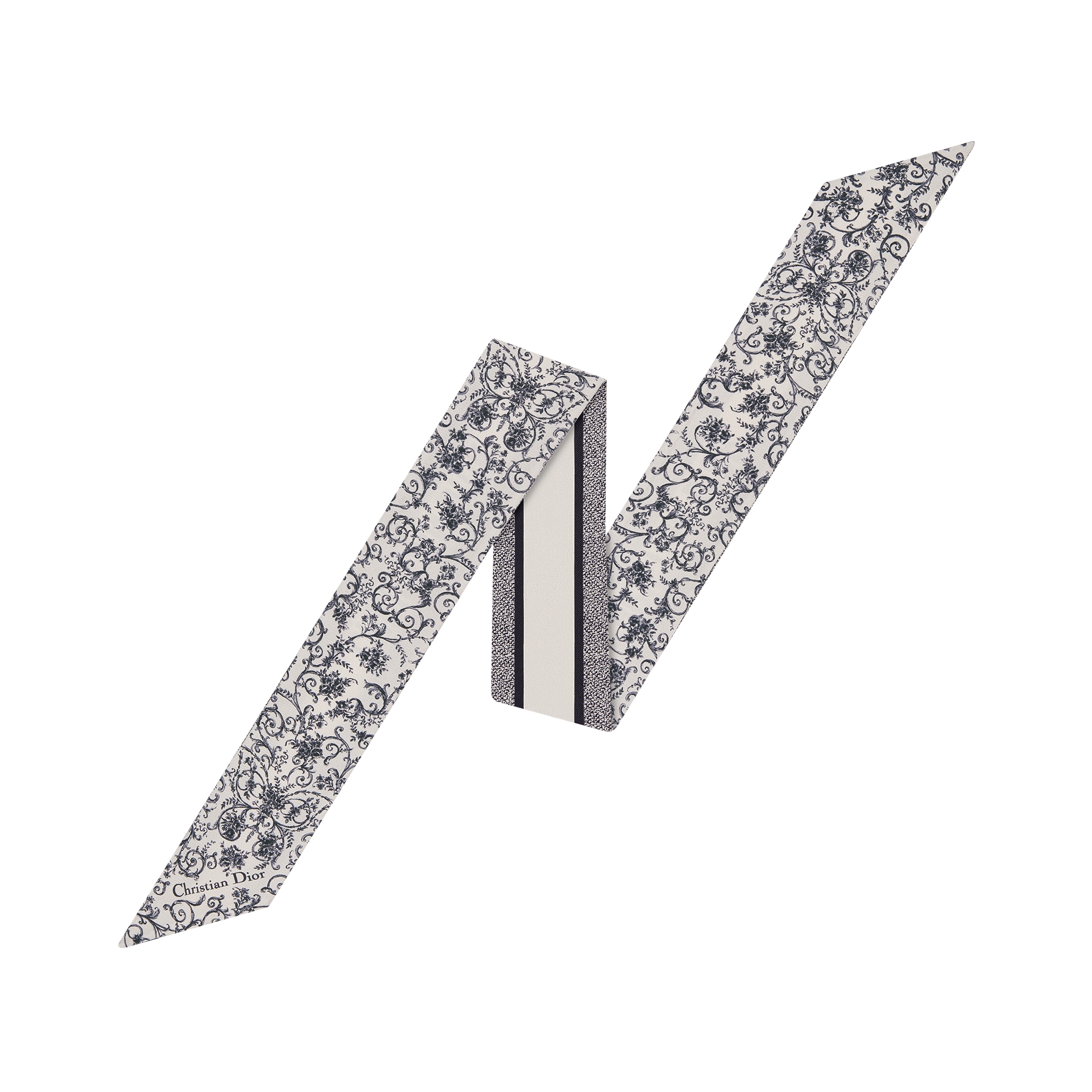  Twill di seta bianco e grigio