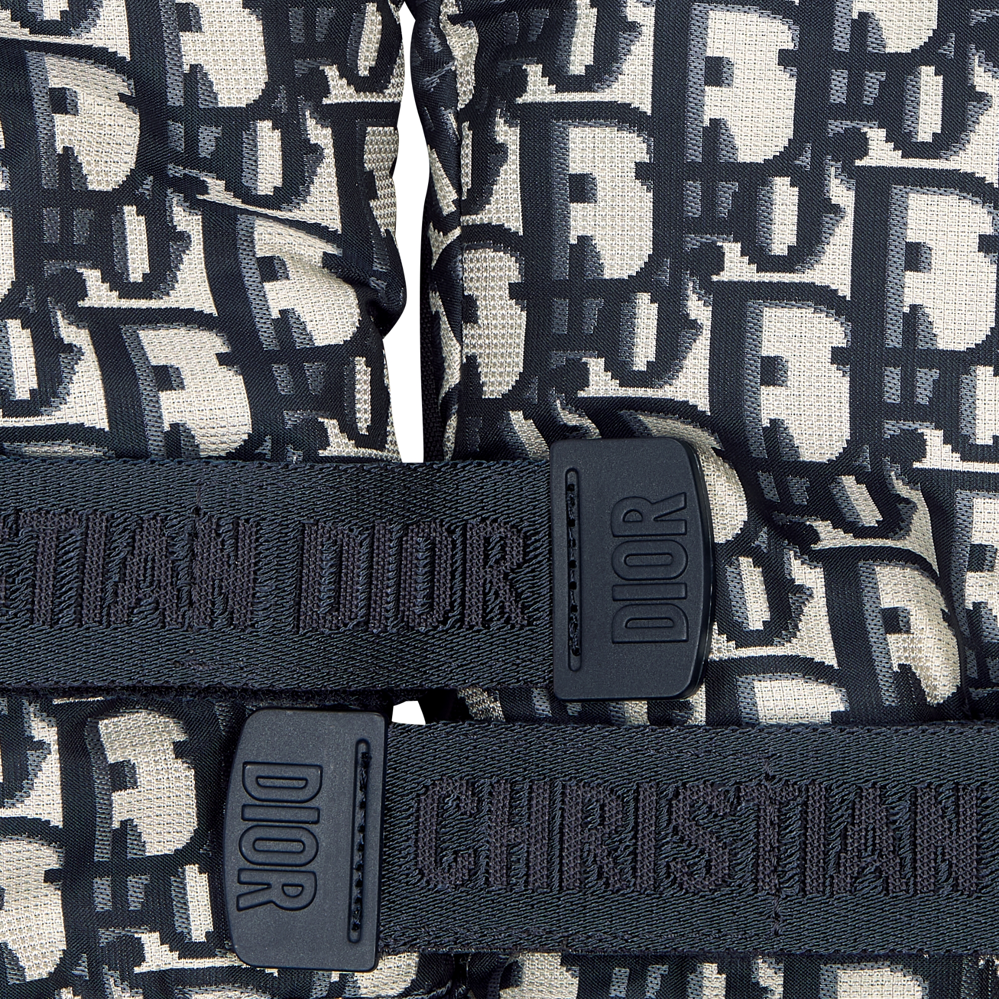 DiorAlps Dior Oblique Ski Gloves Beige and Navy Blue Technical Fabric E09