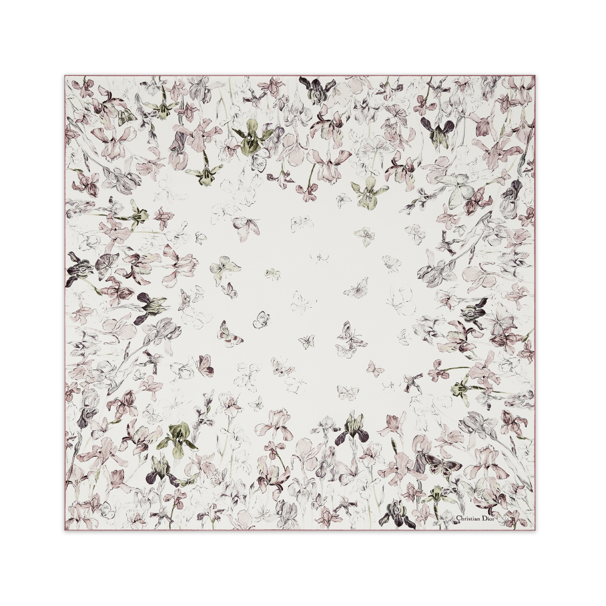 Butterflies & Iris 90 Square Scarf