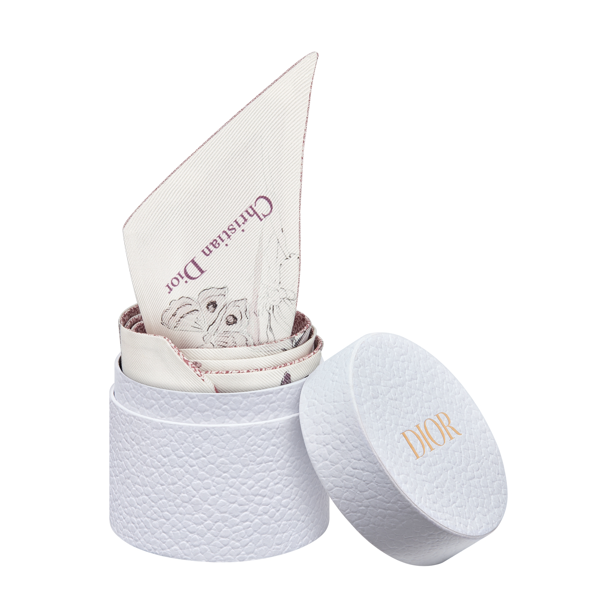 Butterflies & Iris Mitzah Scarf White and Powder Pink Multicolor Silk Twill E10